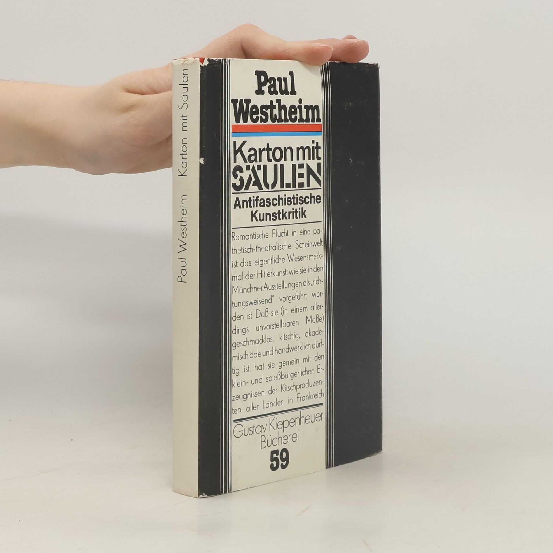 Paul Westheim Karton mit Säulen