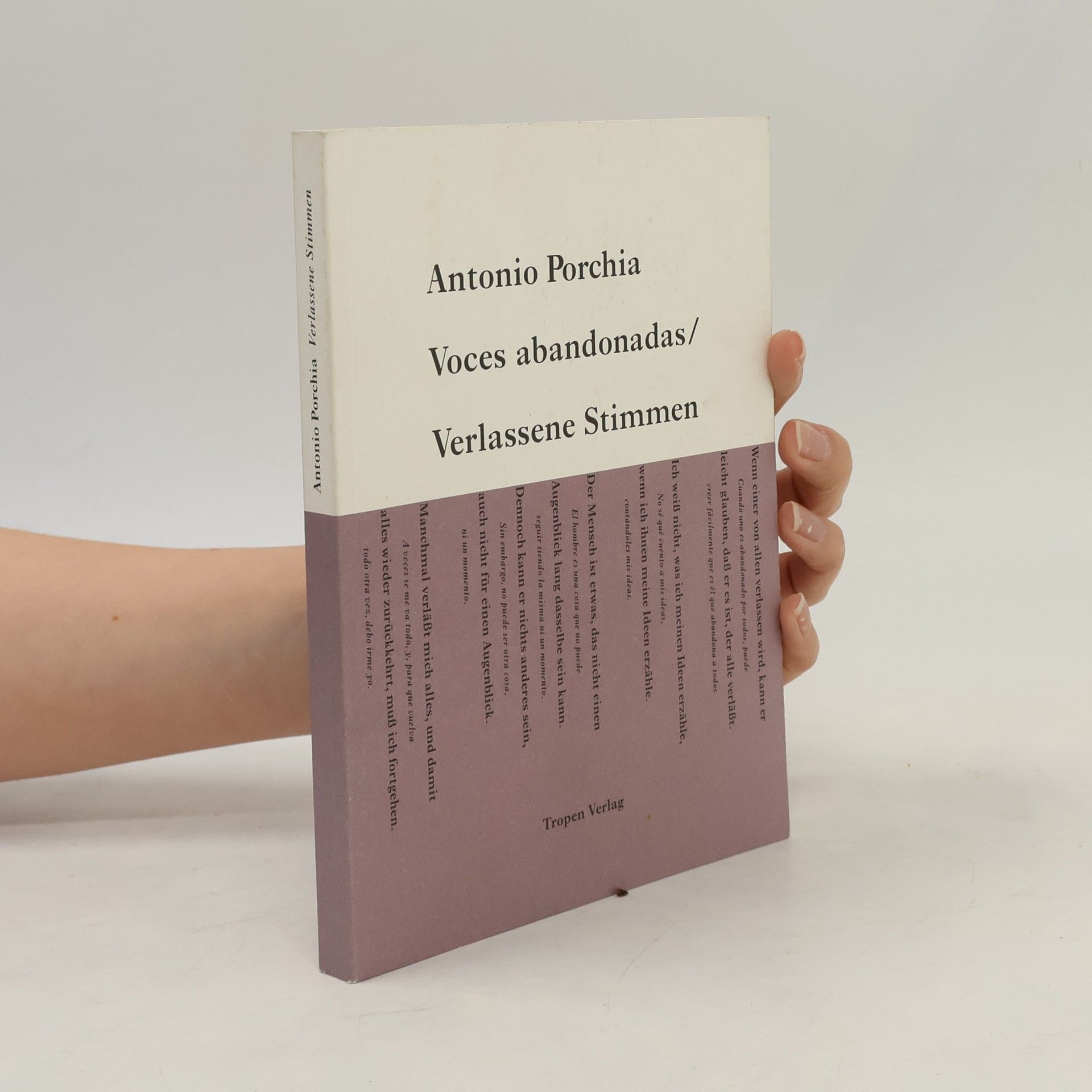 Antonio Porchia Verlassene Stimmen