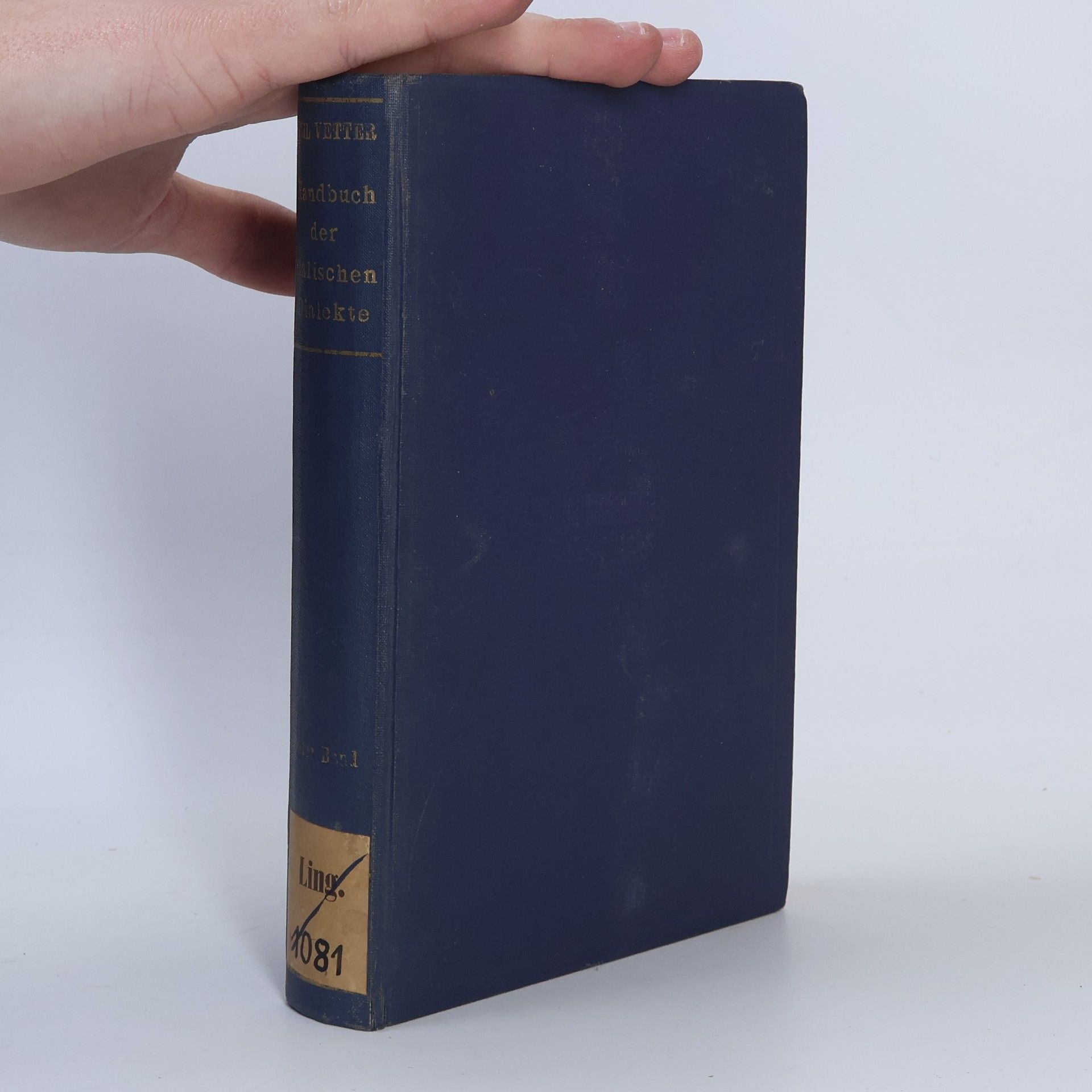 Emil Vetter Handbuch der Italischen Dialekte