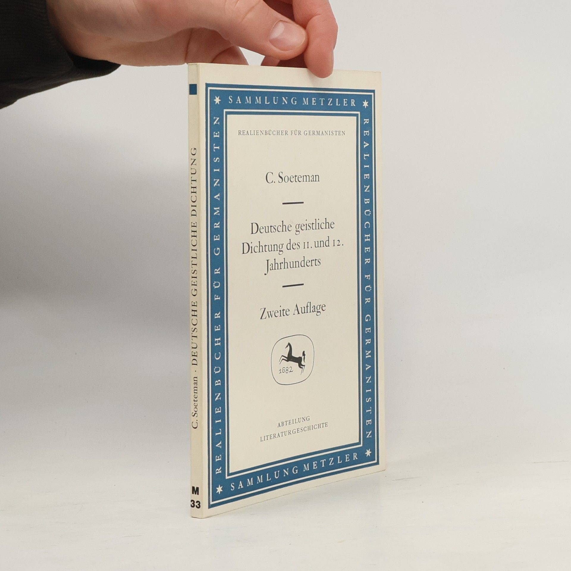 Sammlung Metzler - Realienbücher für Germanisten - 33: Deutsche geistliche Dichtung des 11. und 12. Jahrhunderts