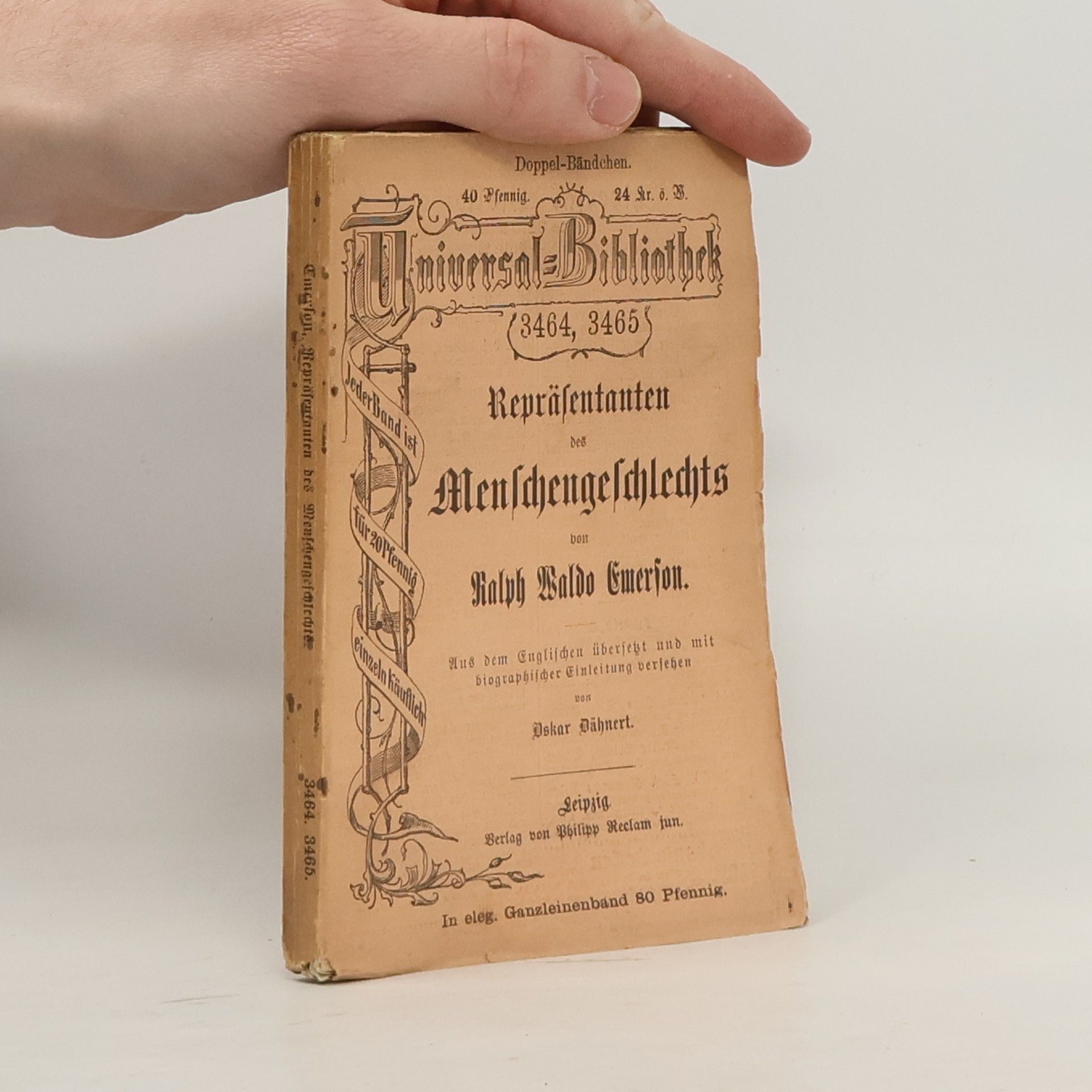 Ralph Waldo Emerson Repräsentanten des Menschengeschlechts