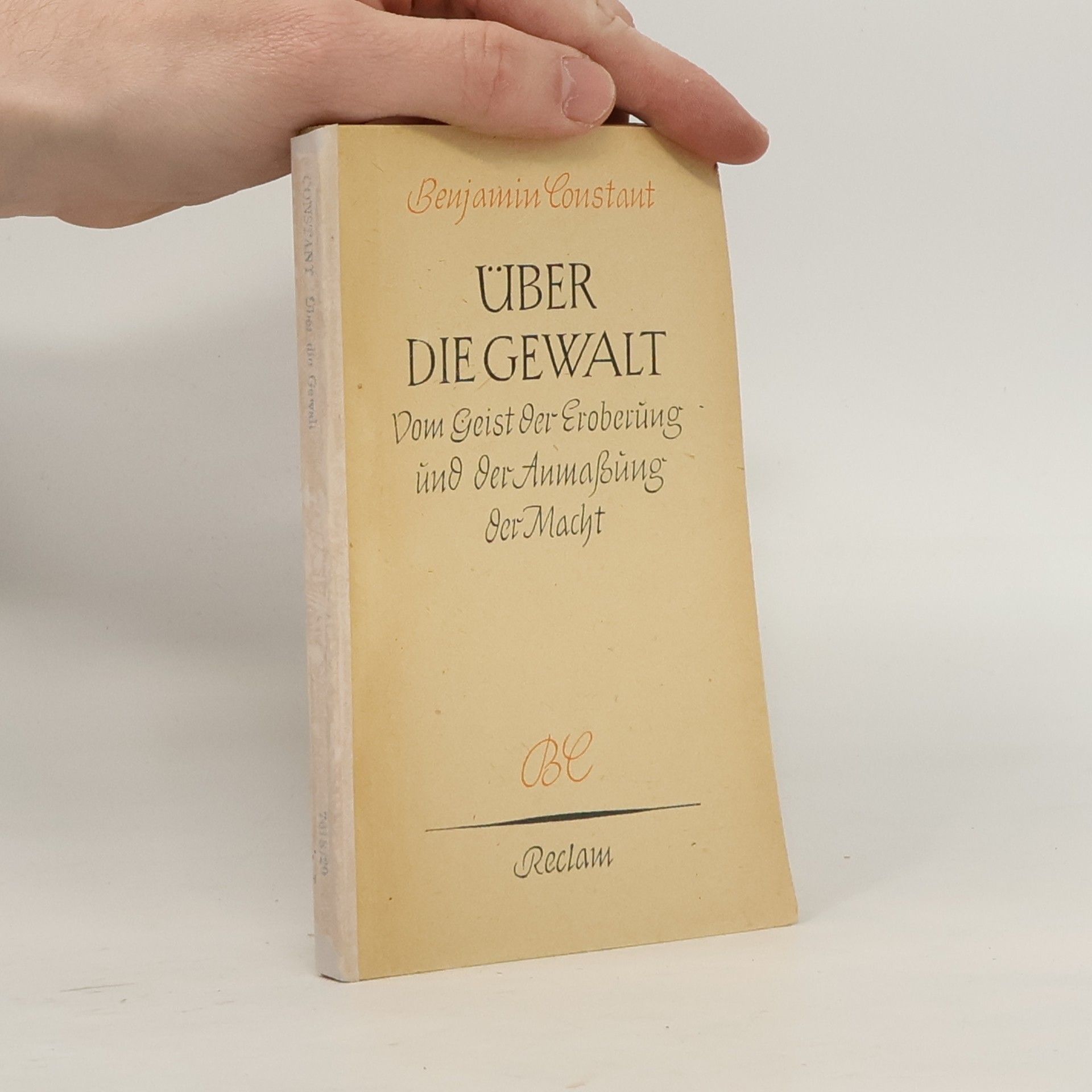 Benjamin Constant Über die Gewalt