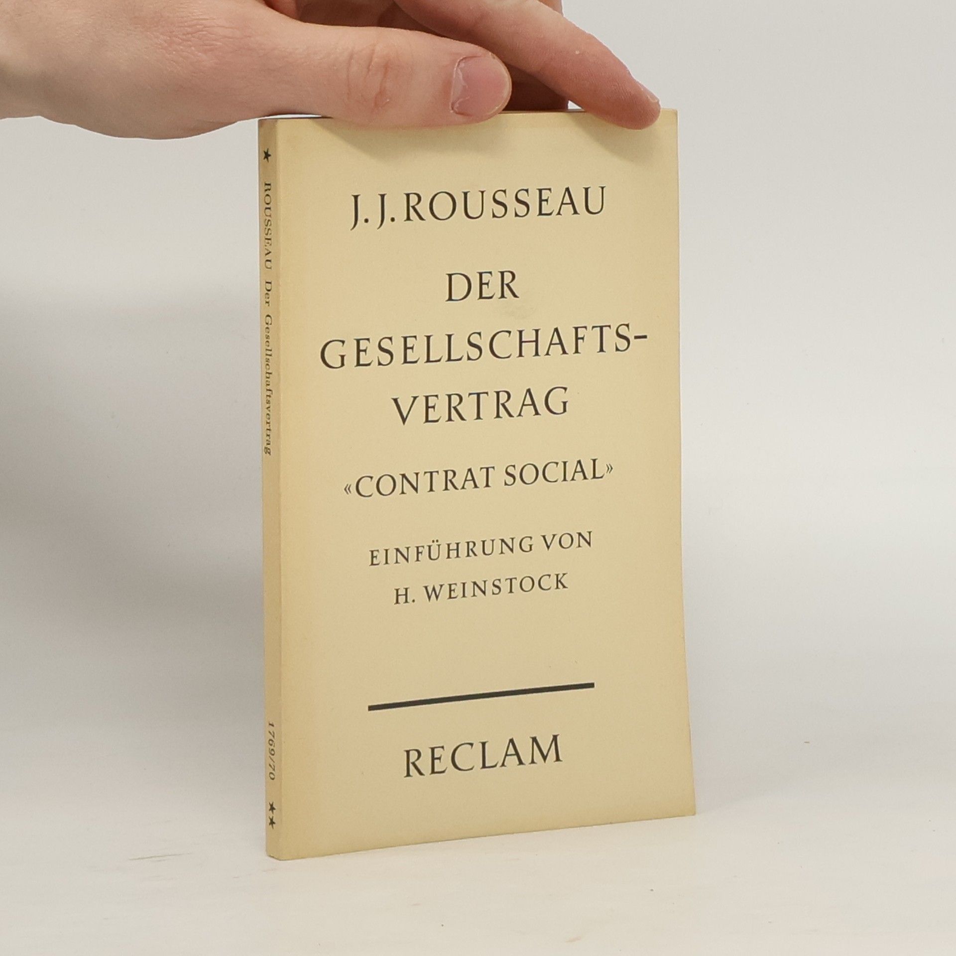 Jean-Jacques Rousseau Der Gesellschaftsvertrag
