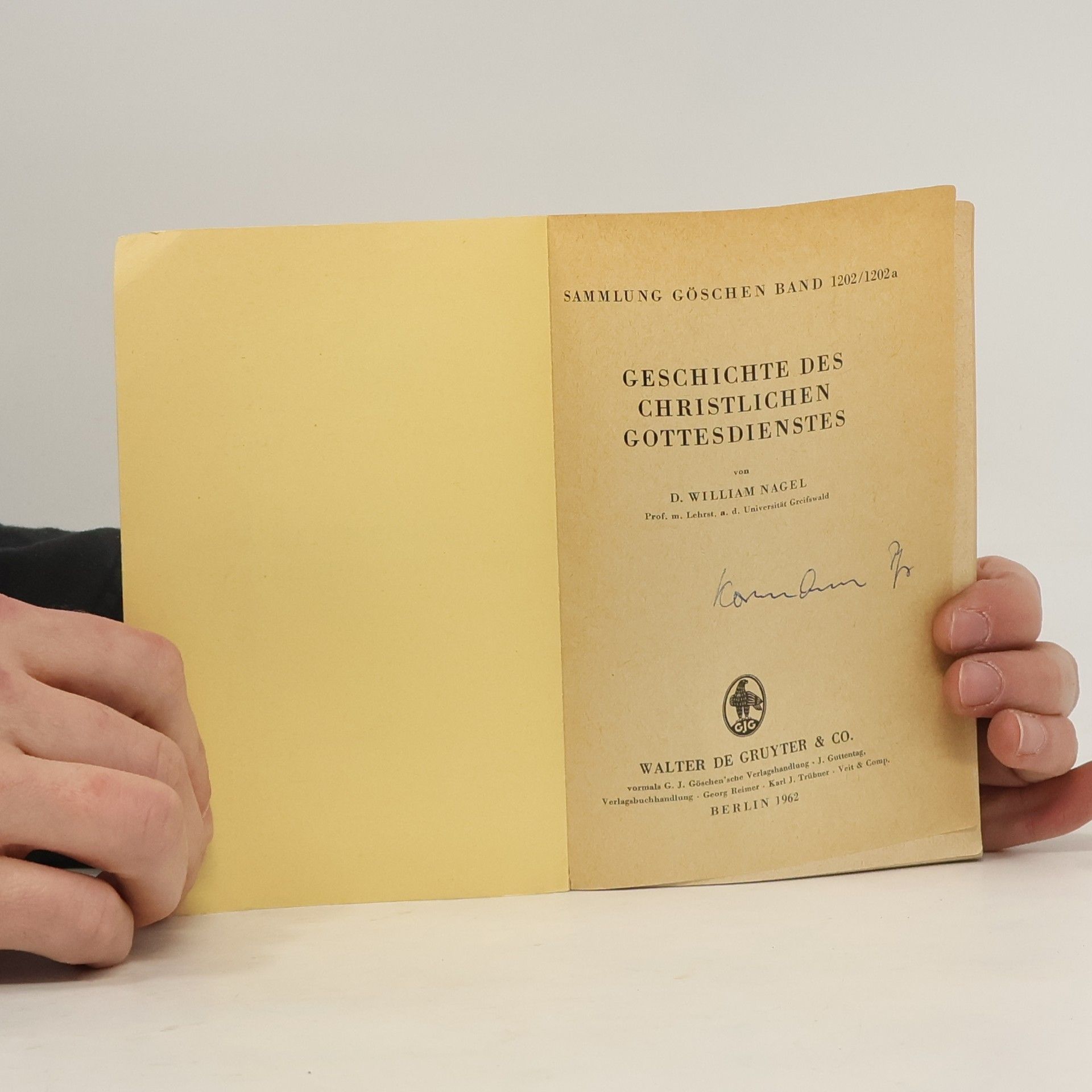William Nagel Geschichte des christlichen Gottesdienstes