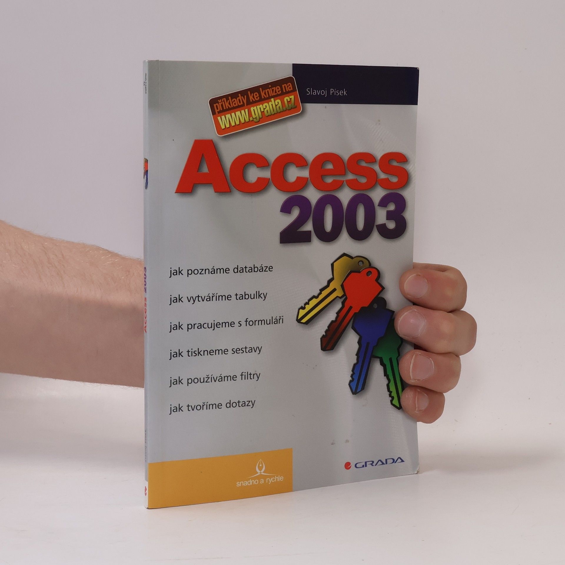 Slavoj Písek Access 2003. Jak poznáme databáze, jak vytváříme tabulky, jak pracujeme s formuláři, jak tiskneme sestavy, jak používáme filtry, jak tvoříme dotazy