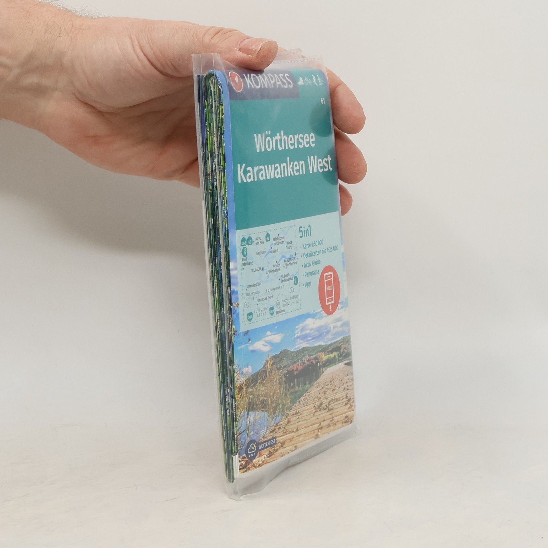 Autorenkollektiv Kompass Wanderkarte 61 Wörthersee, Karawanken West 1:50.000: 5in1 Wanderkarte mit Panorama, Aktiv Guide und Detailkarten inklusive Karte zur offline ... Fahrradfahren. Skitouren. Langlaufen.