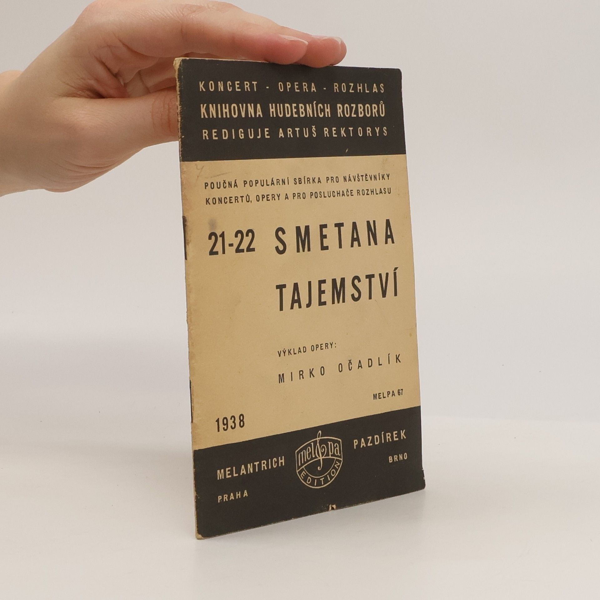 Smetana - Čertova stěna (Obr, A6, 23 s., dedikace autora)