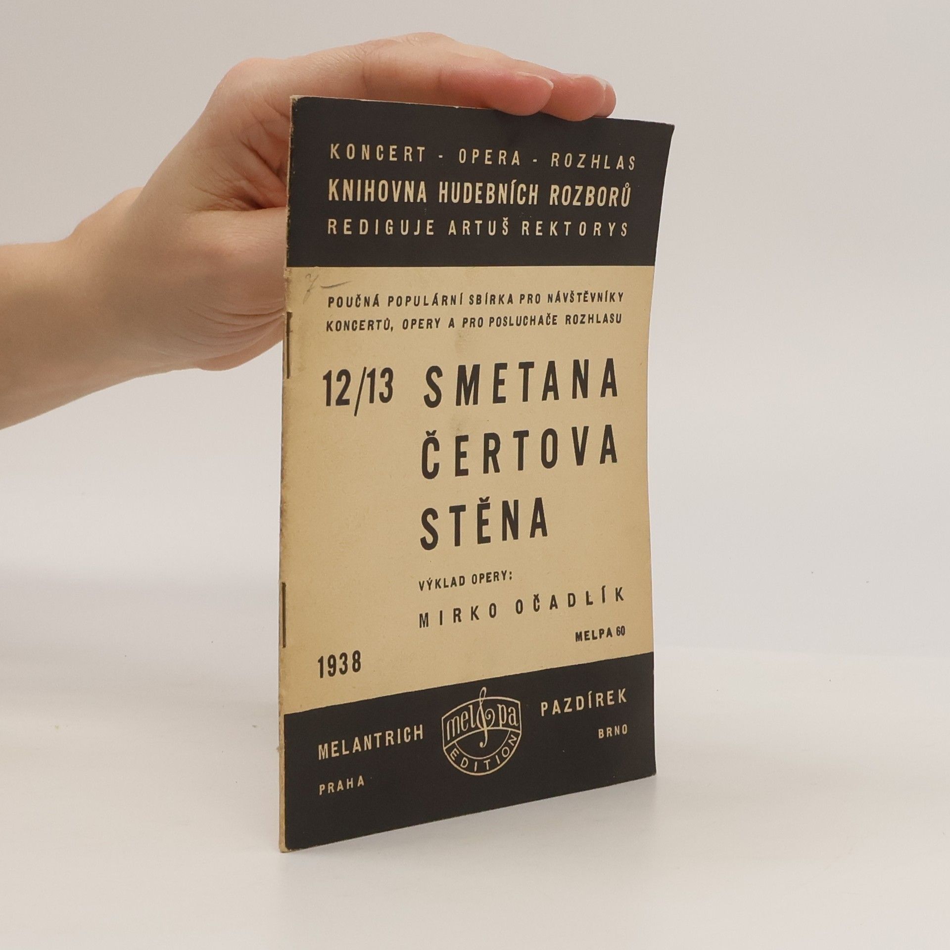 Mirko Očadlík Smetana - Čertova stěna (Obr, A6, 23 s., dedikace autora)