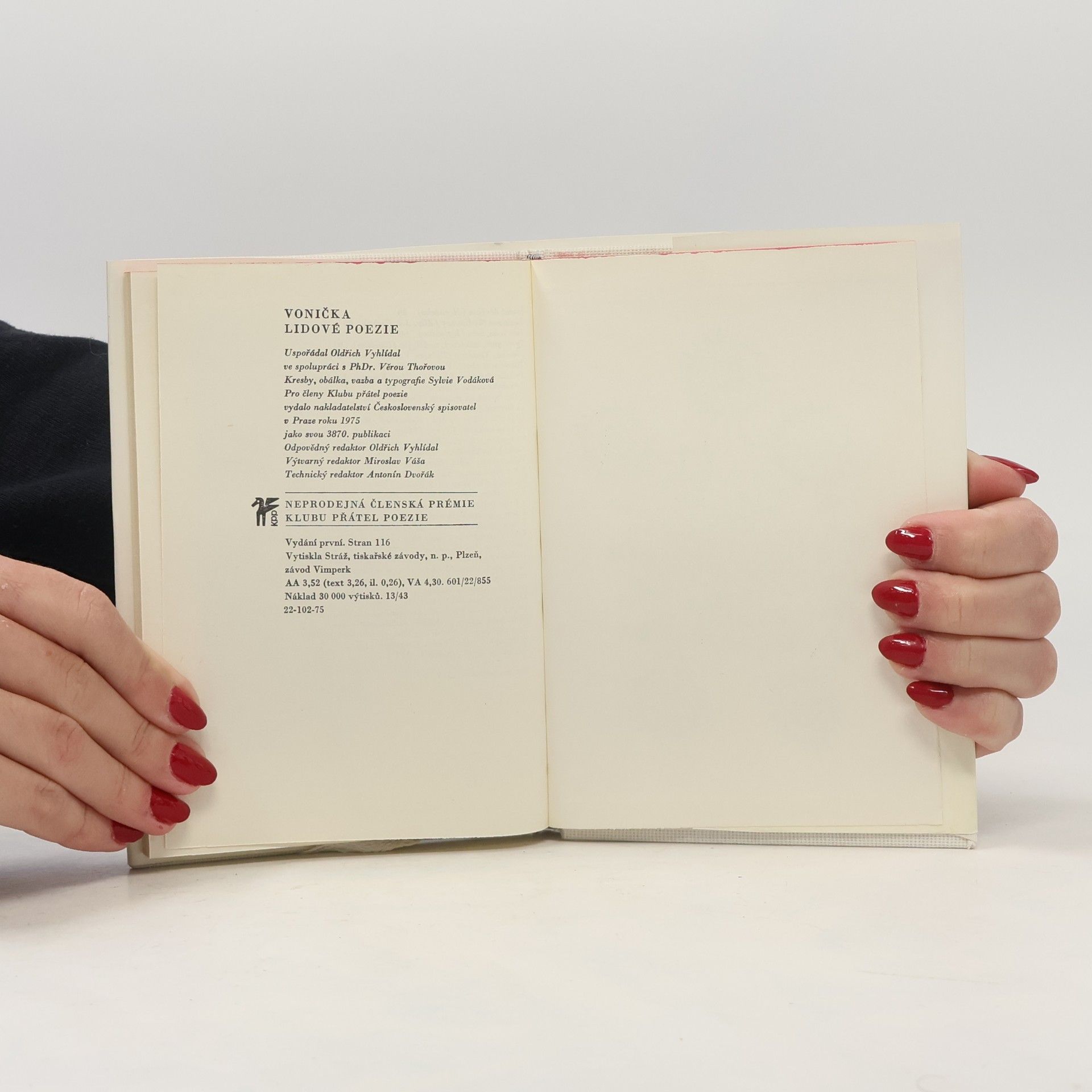 Oldřich Vyhlídal Vonička lidové poezie