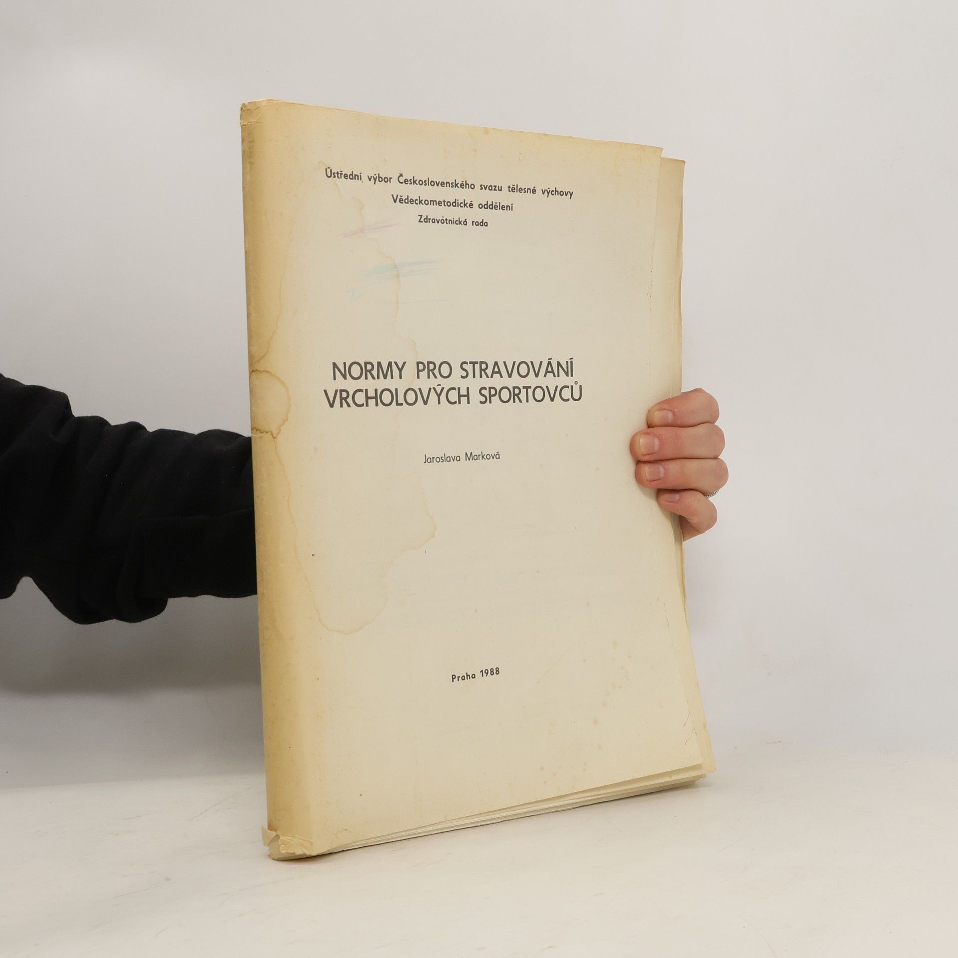 Jaroslava Marková Normy pro stravování vrcholových sportovců