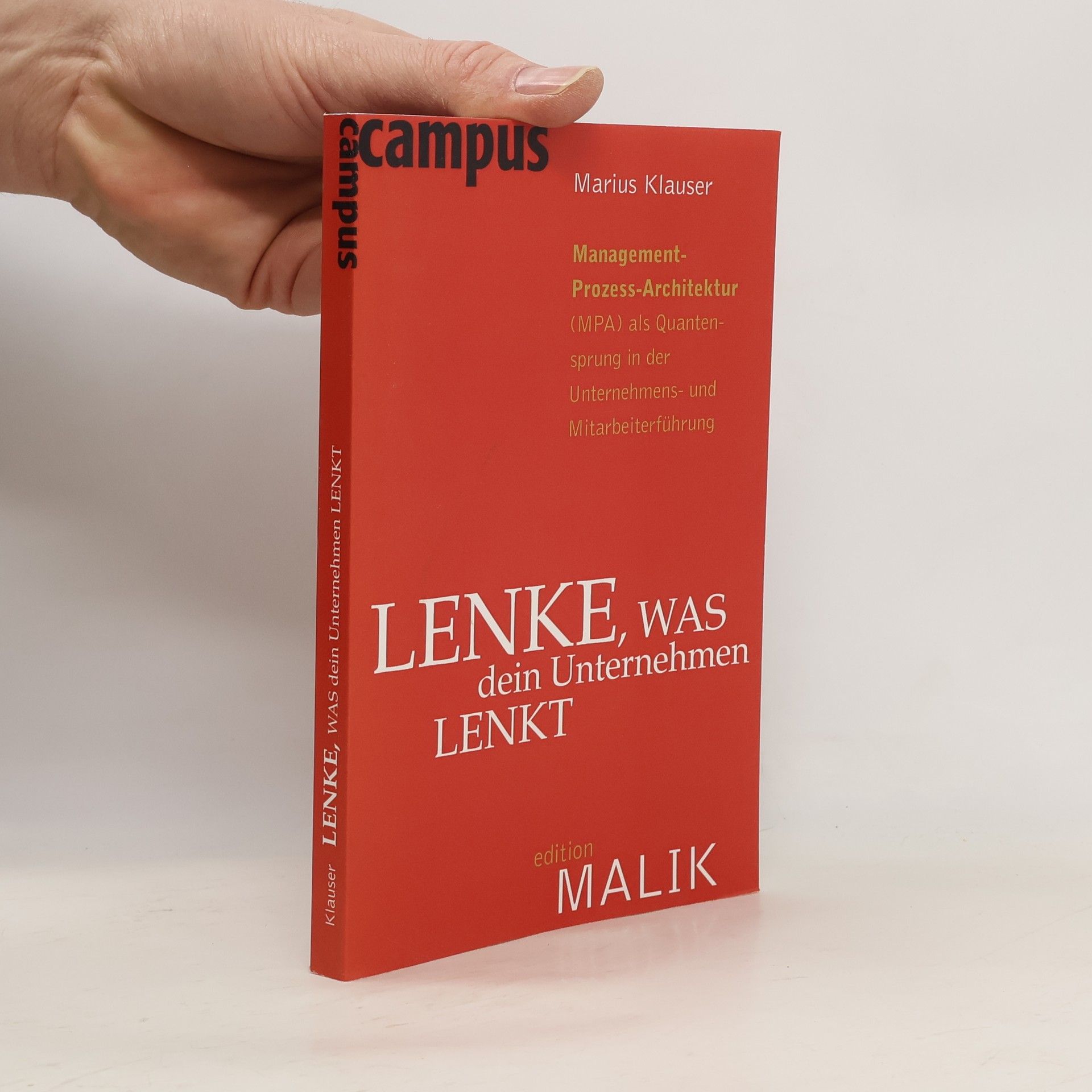 Marius Klauser Edition Malik: Lenke, was dein Unternehmen lenkt