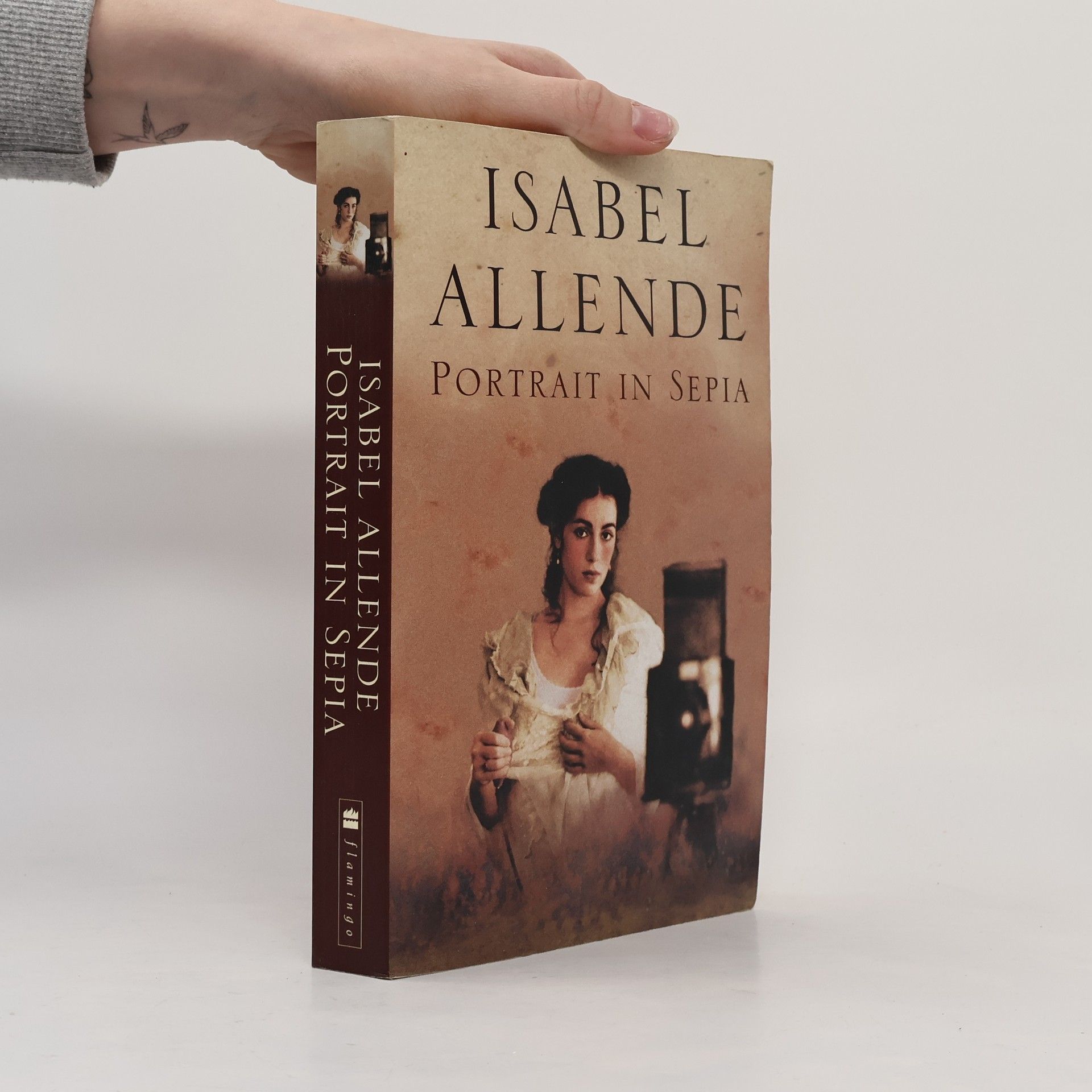 Isabel Allende Portrait in Sepia