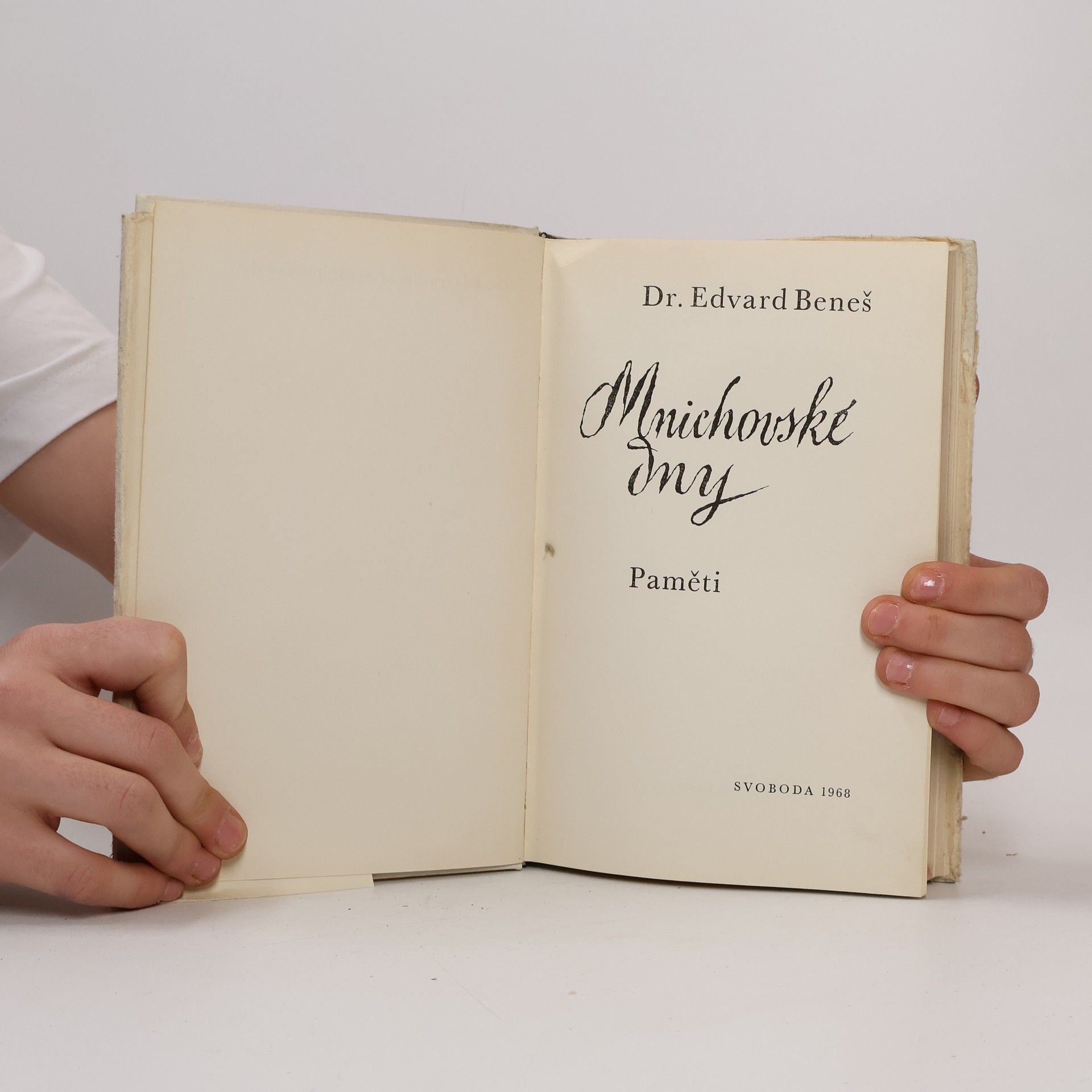 Edvard Beneš Mnichovské dny