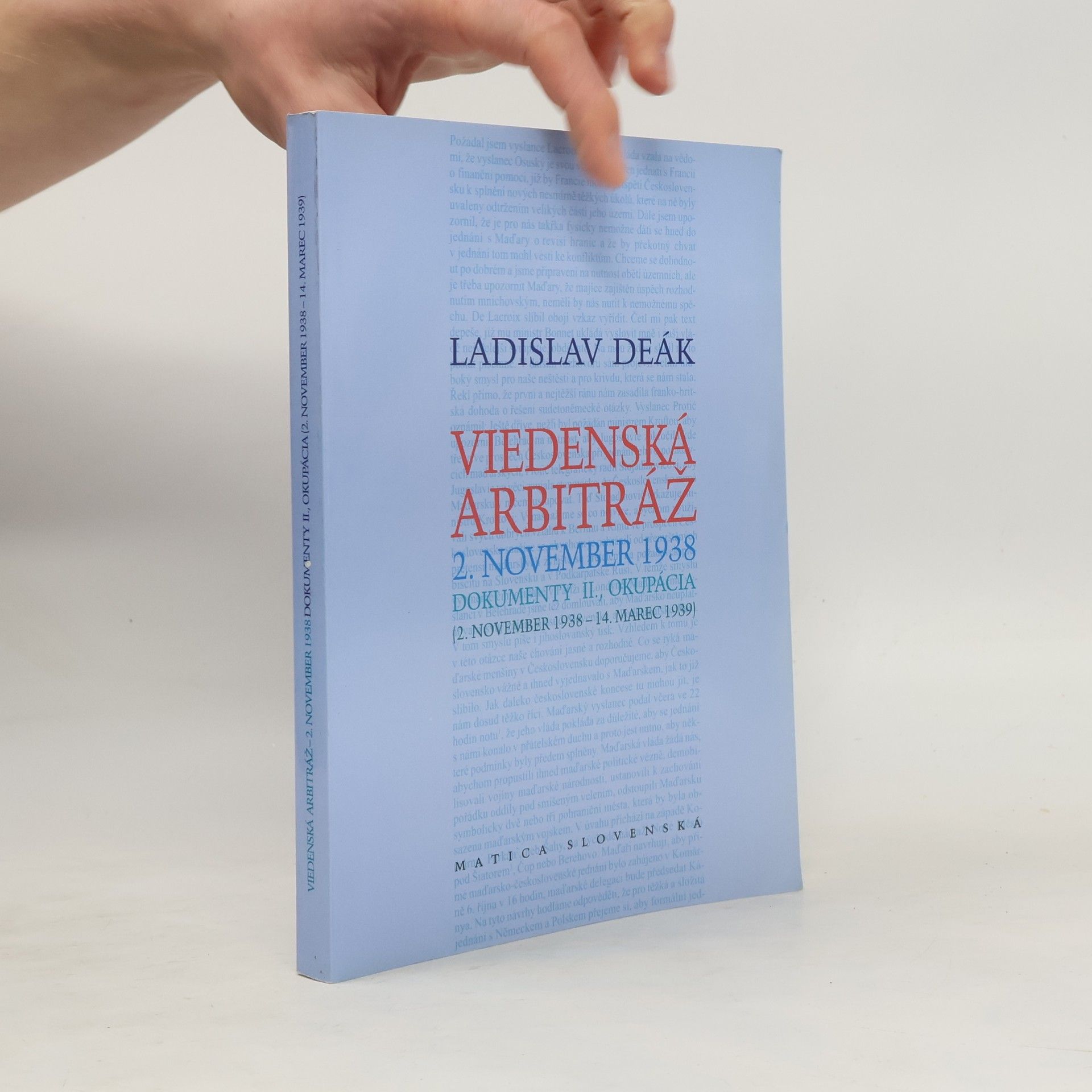 Viedenská arbitráž: 2. november 1938: Dokumenty II.