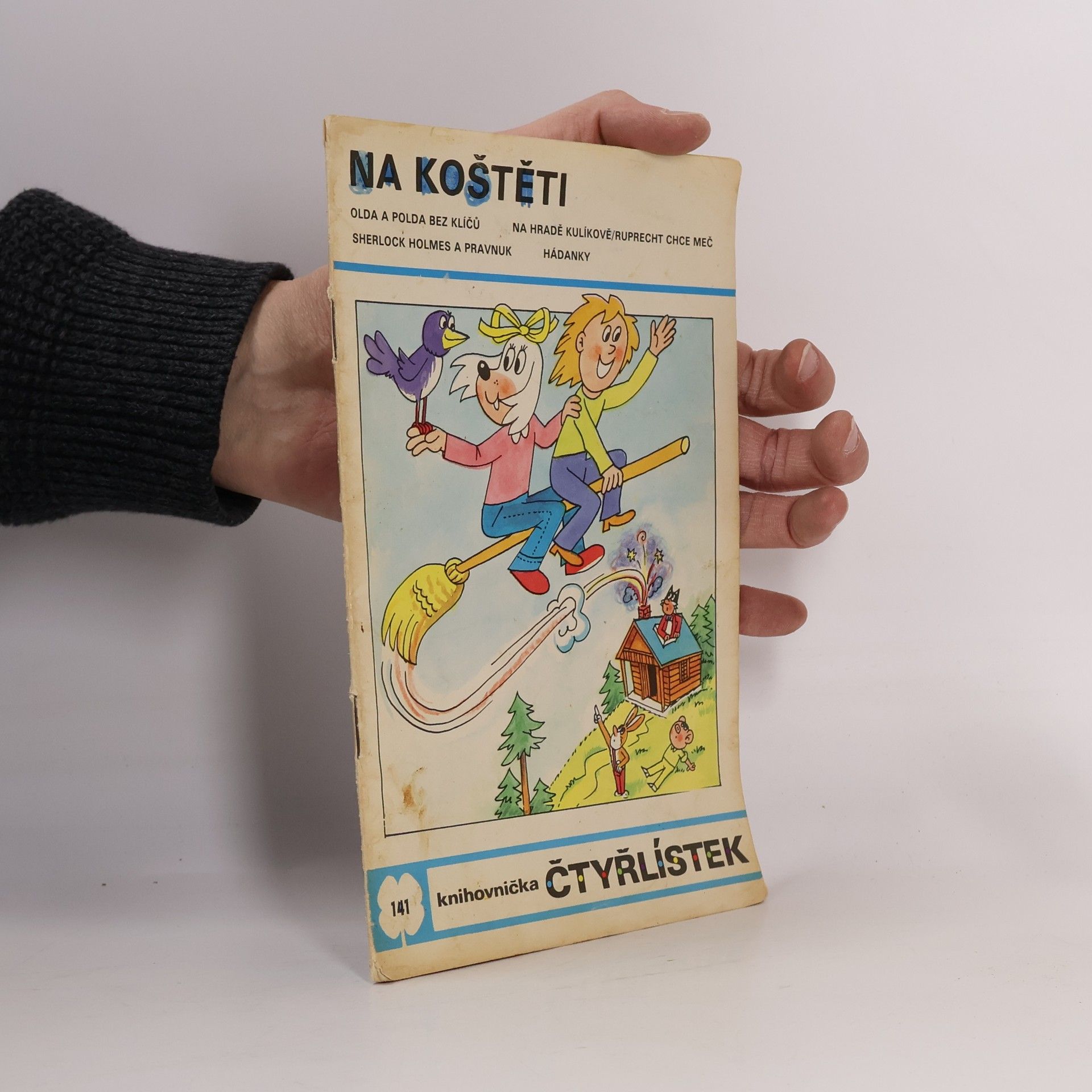 Jaroslav Němeček Čtyřlístek 141. Na koštěti