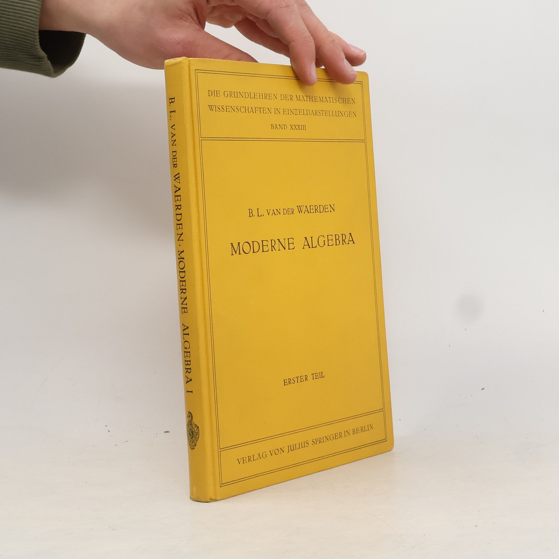 Bartel Leendert van der Waerden Moderne Algebra