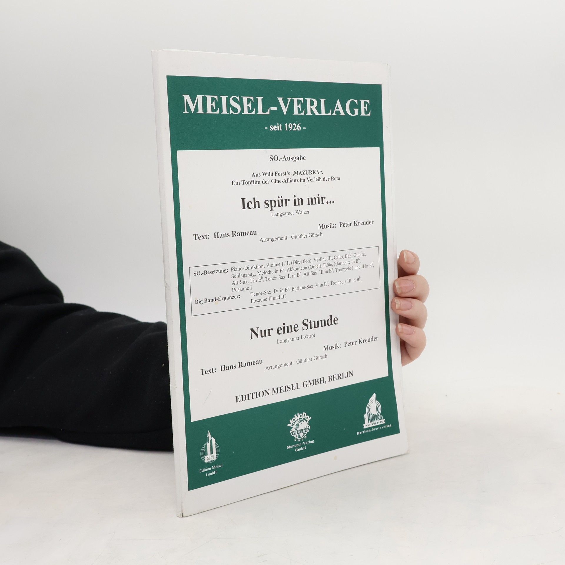 So.-Ausgabe: Ich spür in mir und Nur eine Stunde