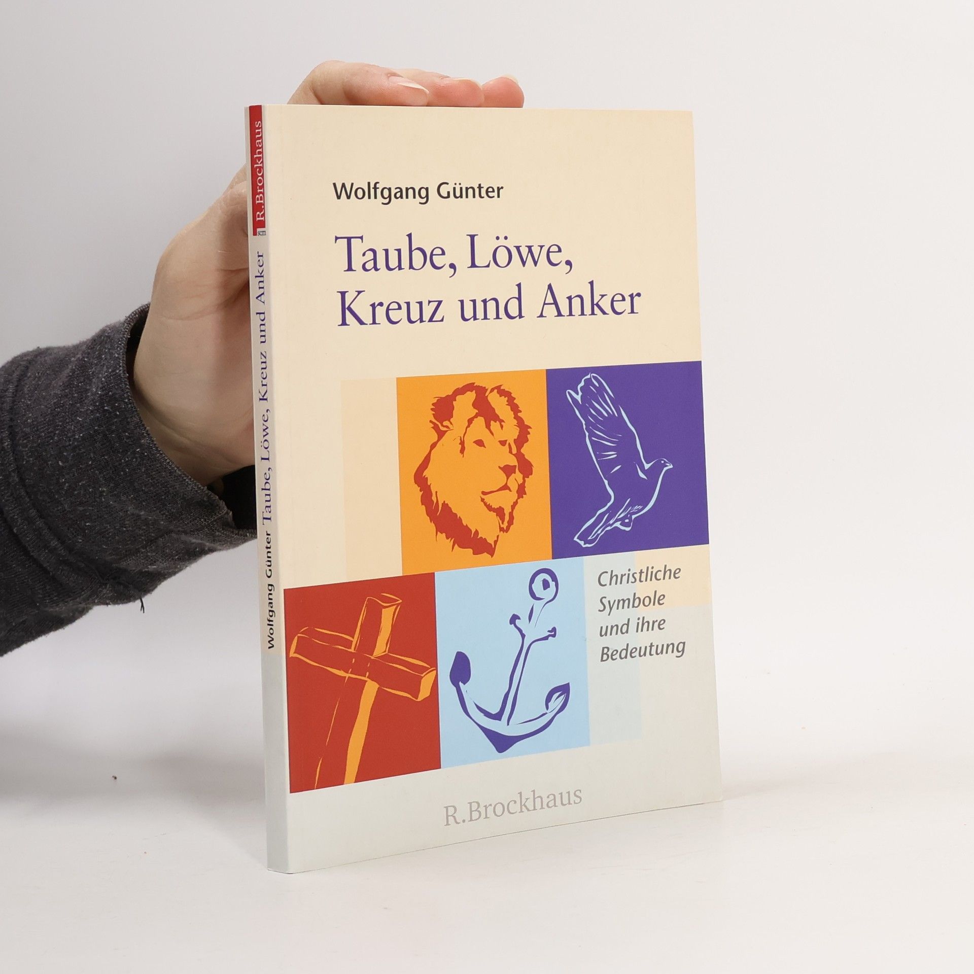 Taube, Löwe, Kreuz und Anker