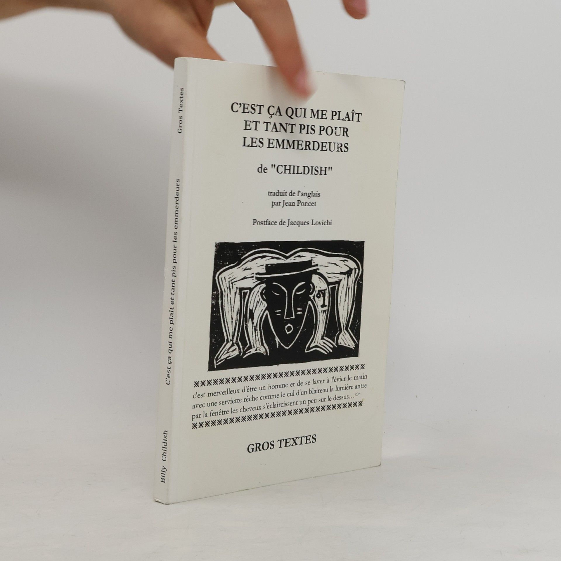 C'est ça qui me plaît et tant pis pour les emmerdeurs