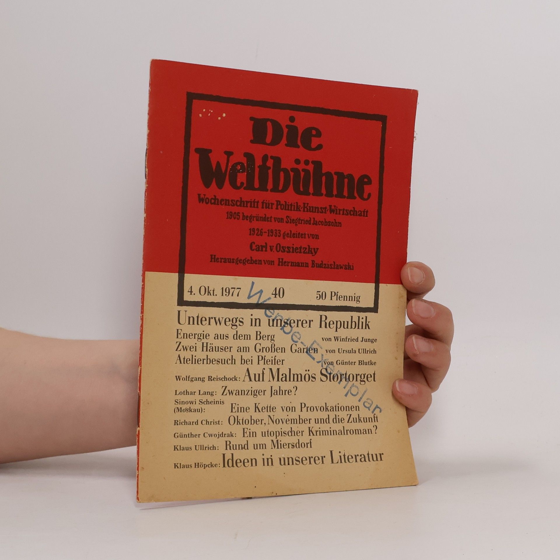 Autorenkollektiv Die Weltbühne 40.