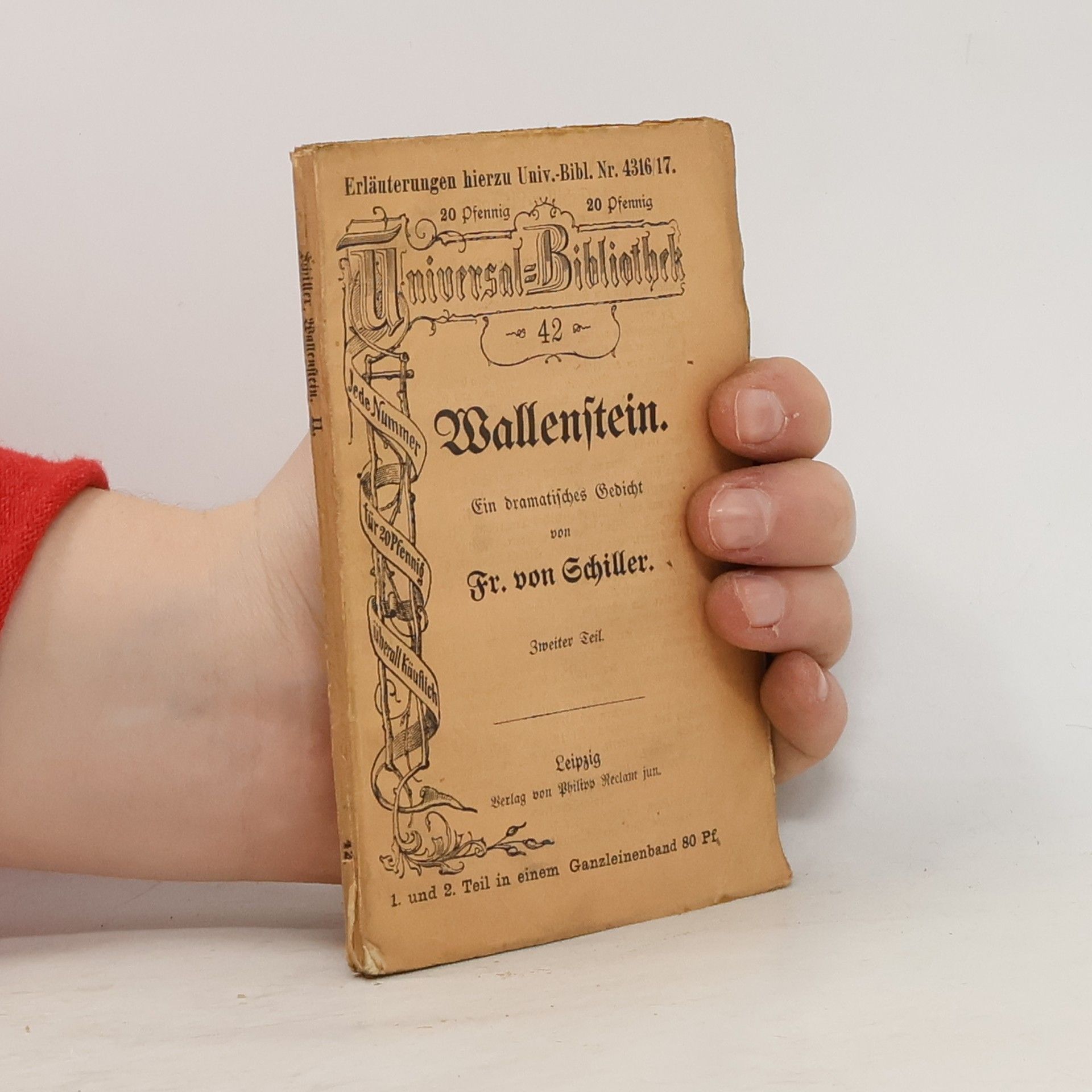 Friedrich Schiller Wallenstein. Ein dramatisches Gedicht II.