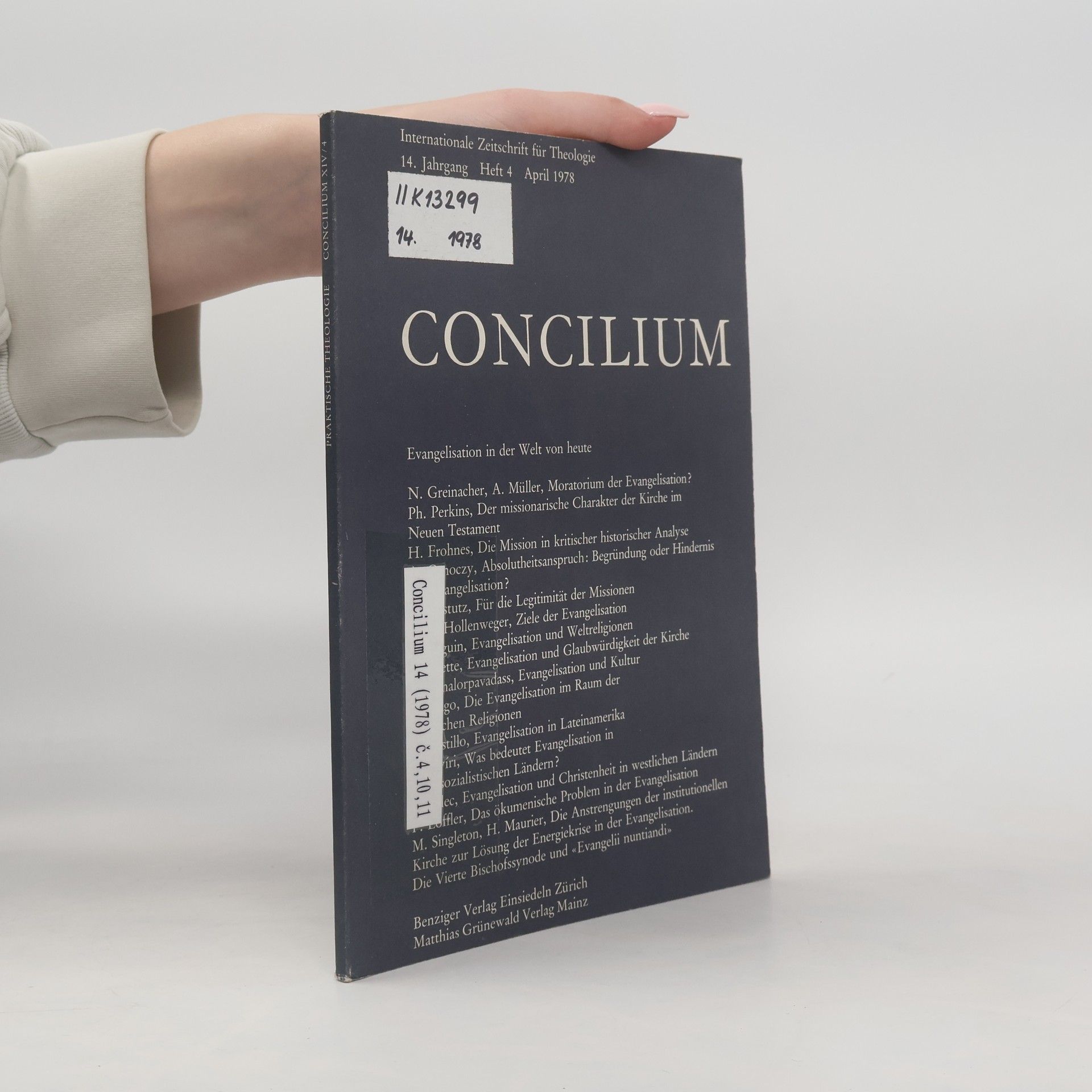 AA.VV. Concilium 14. Jahrgang, Heft 4