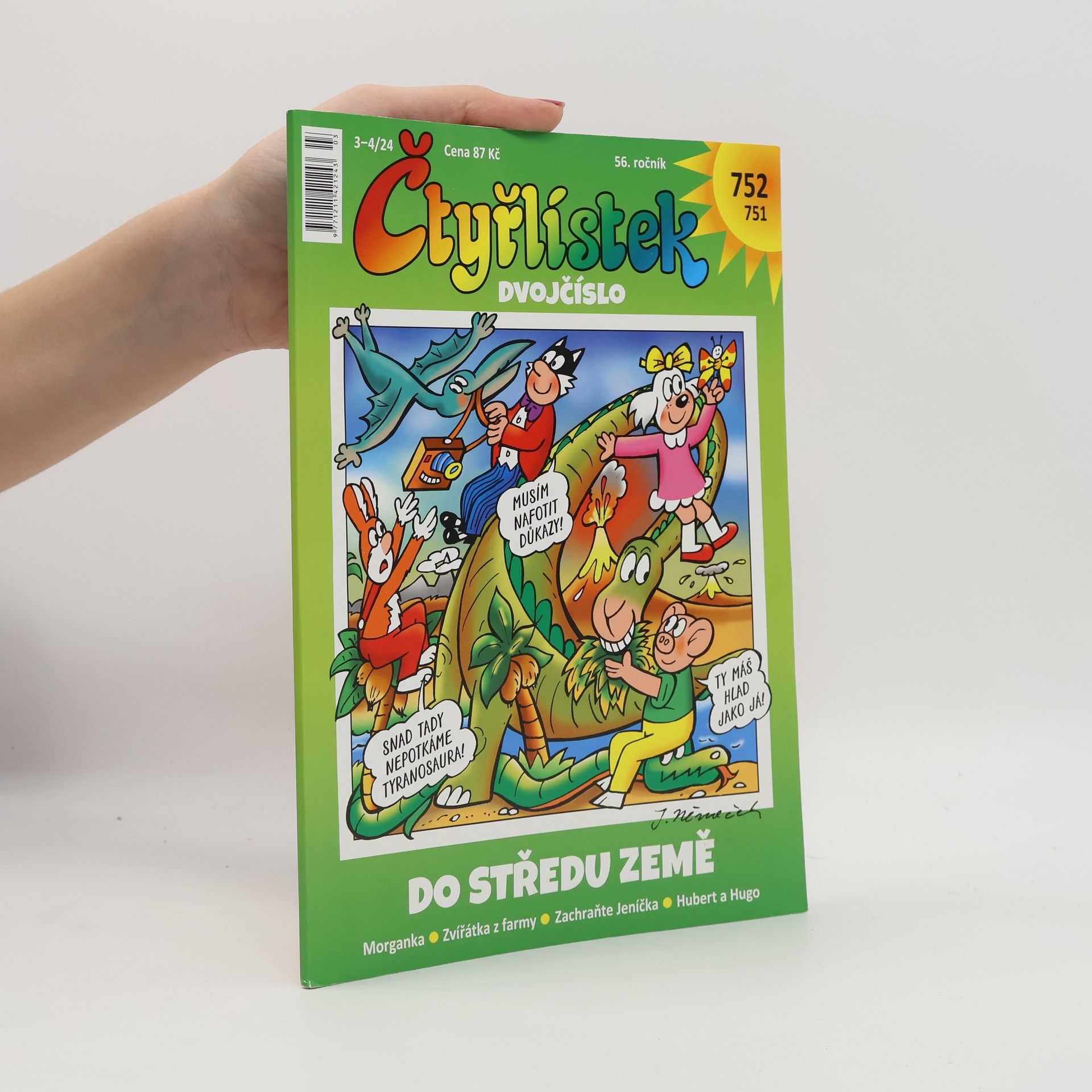 Jaroslav Němeček Čtyřlístek dvojčíslo 751-752. 3-4/2024. Do středu Země