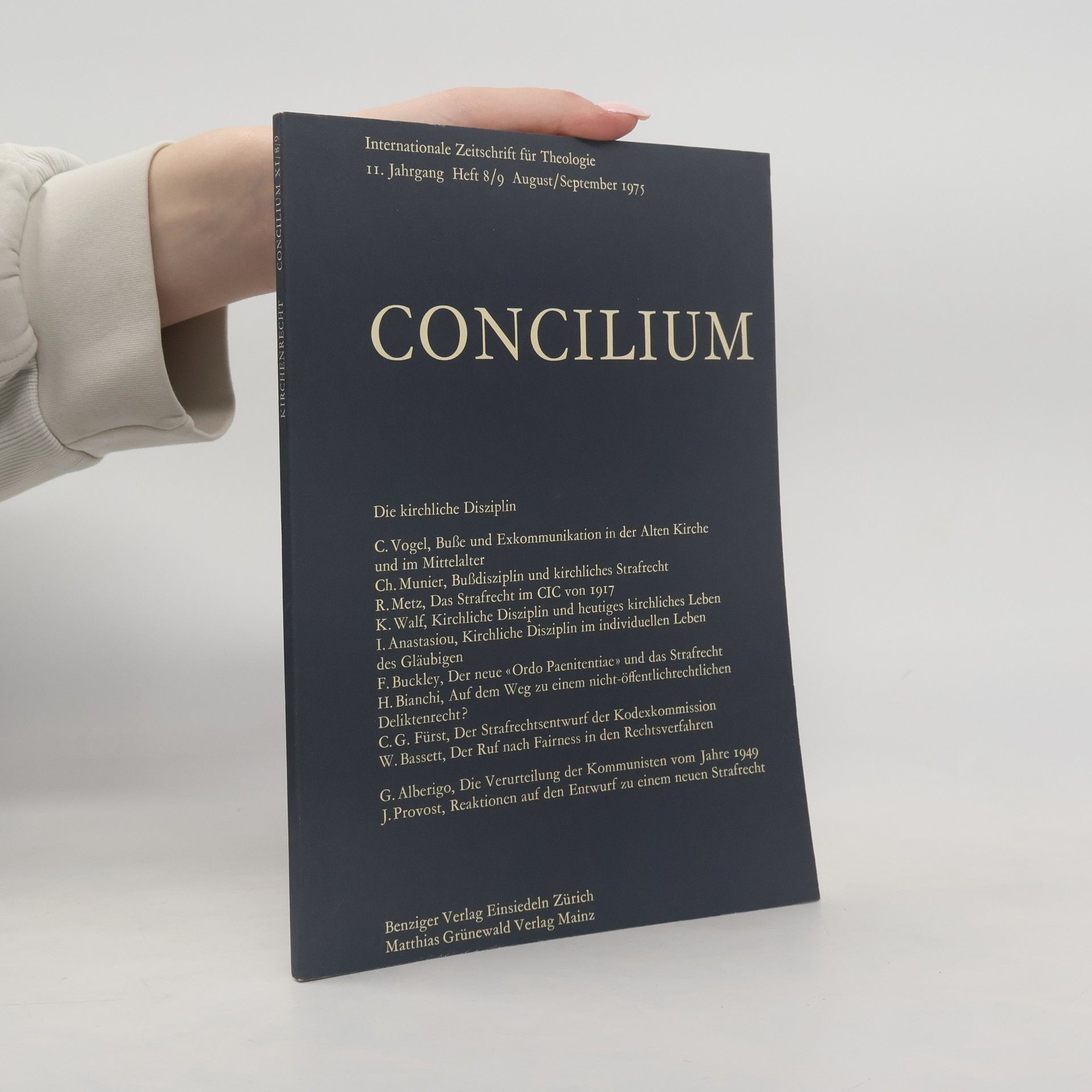 AA.VV. Concilium. Heft 8/9. August/ September 1975