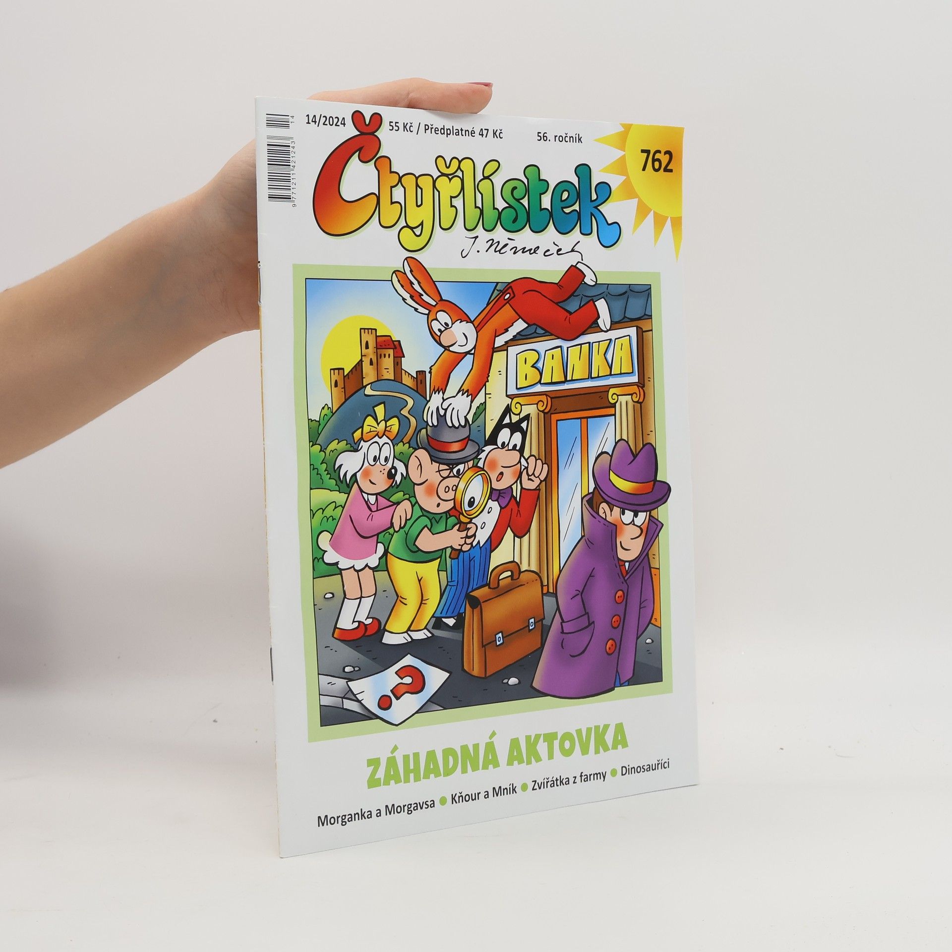 Kolektiv autorů Čtyřlístek 762. 14/2024. Záhadná aktovka