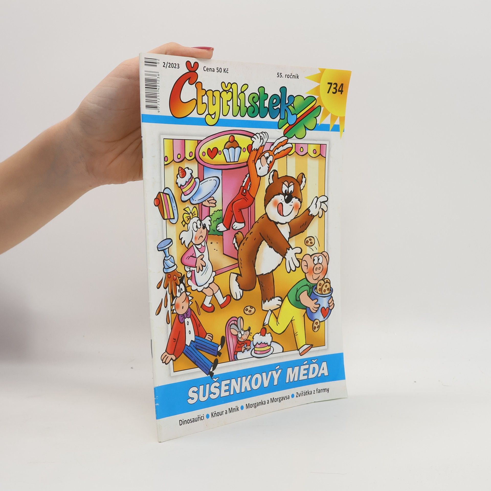 Jaroslav Němeček Čtyřlístek 734. 2/2023. Sušenkový méďa