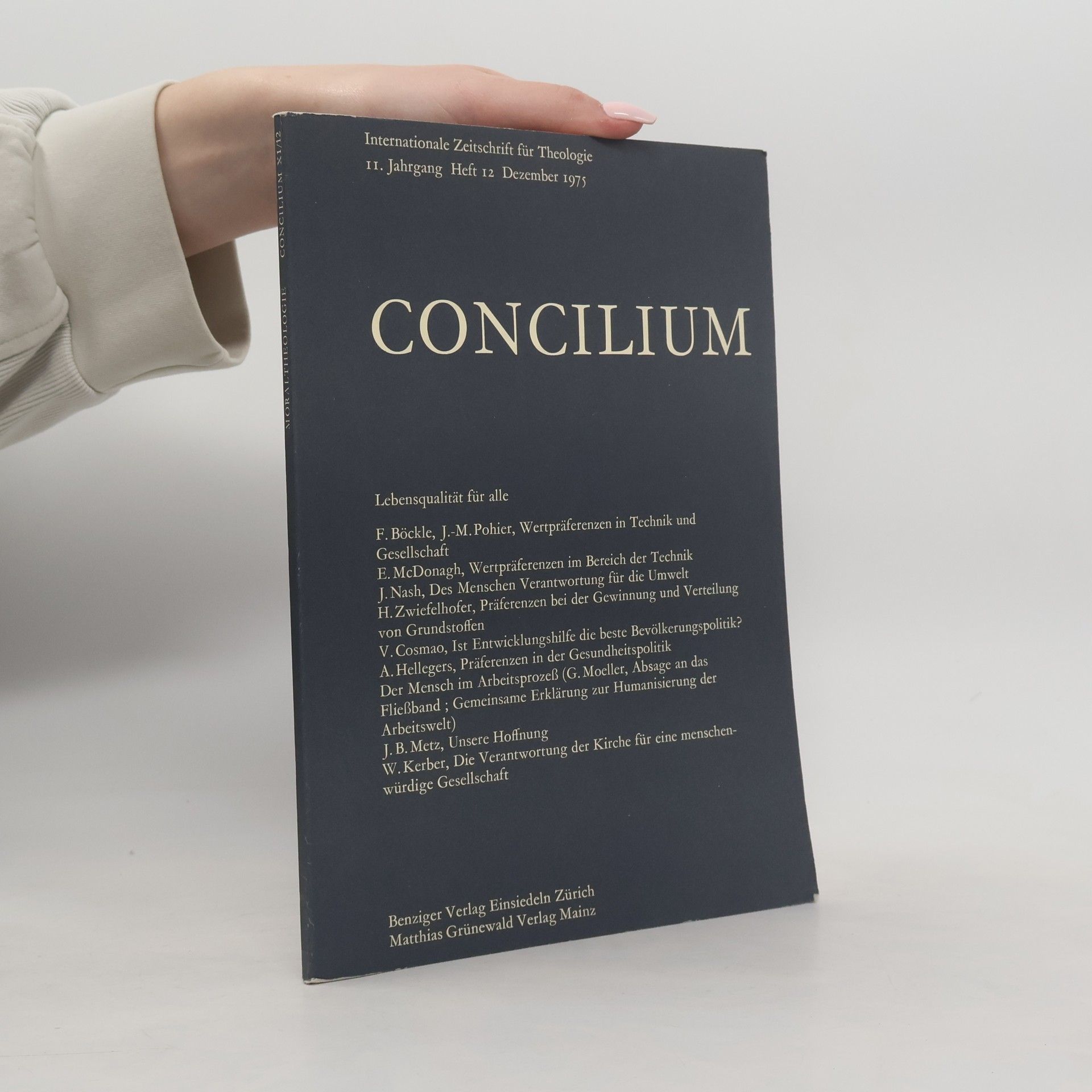 AA.VV. Concilium 11. Jahrgang, Heft 12