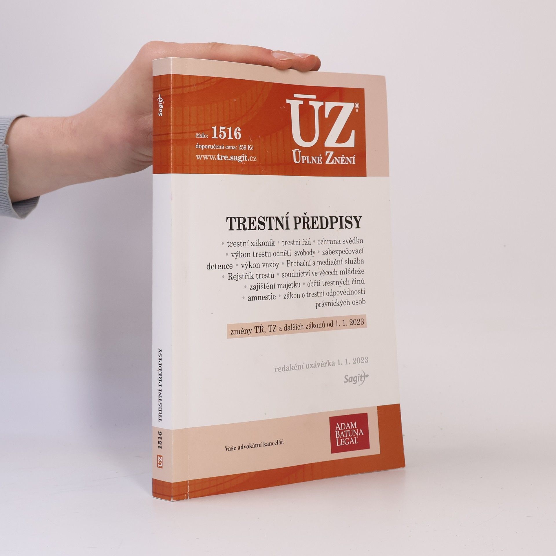 Various authors Trestní předpisy [ÚZ 2023 č. 1516]