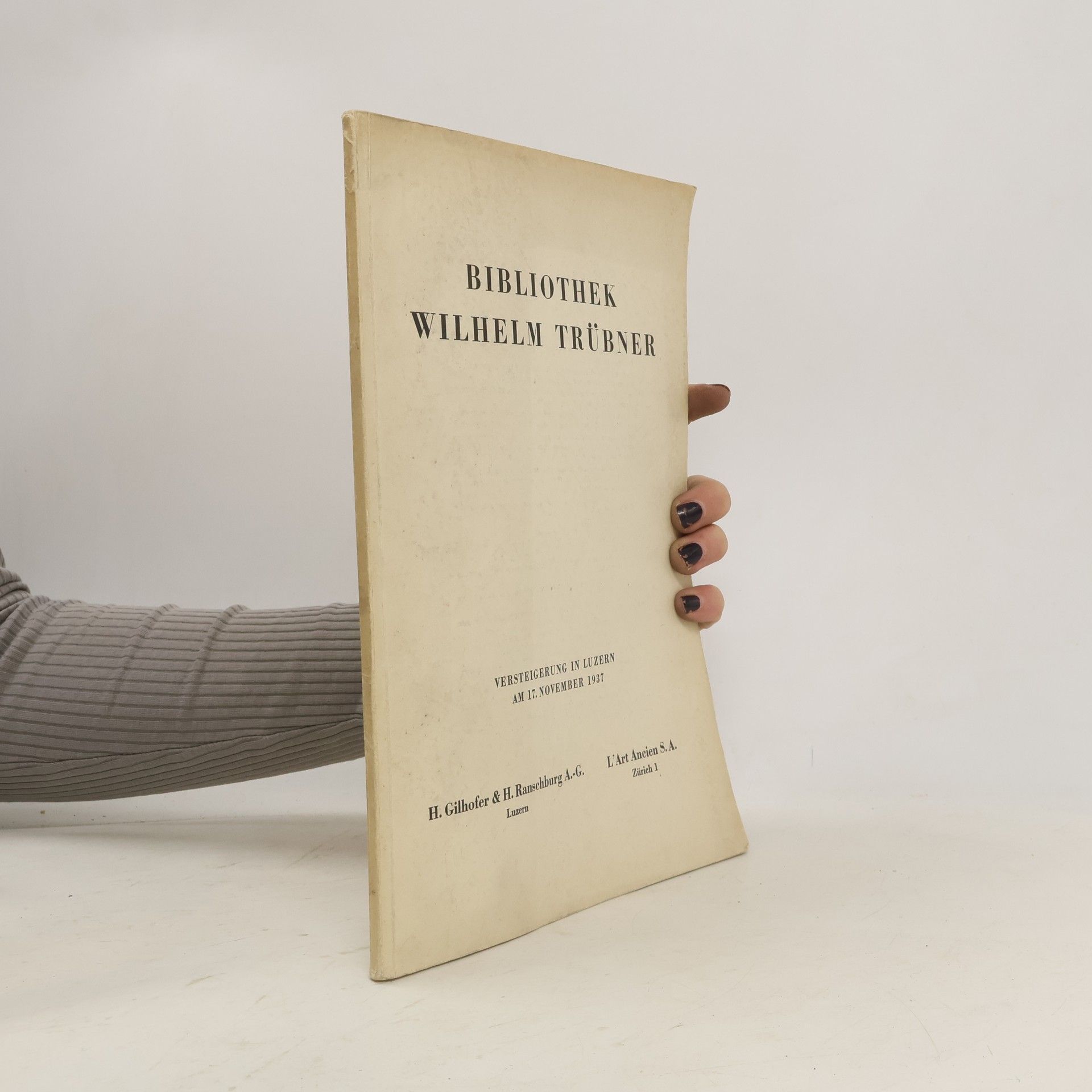 Various authors Bibliothek Wilhelm Trübner