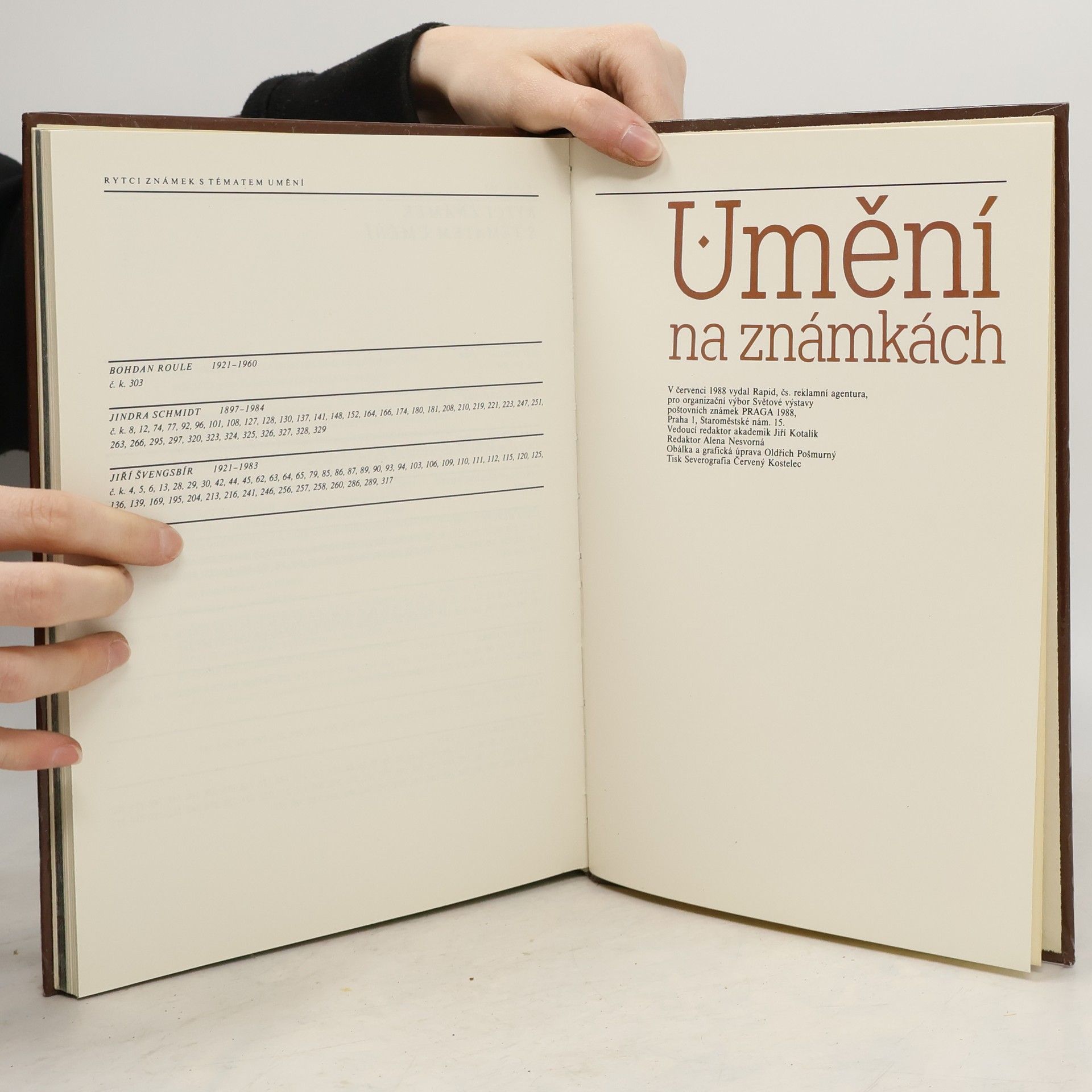 Jiří T. Kotalík Umění na známkách. Katalog výstavy Praga 1988