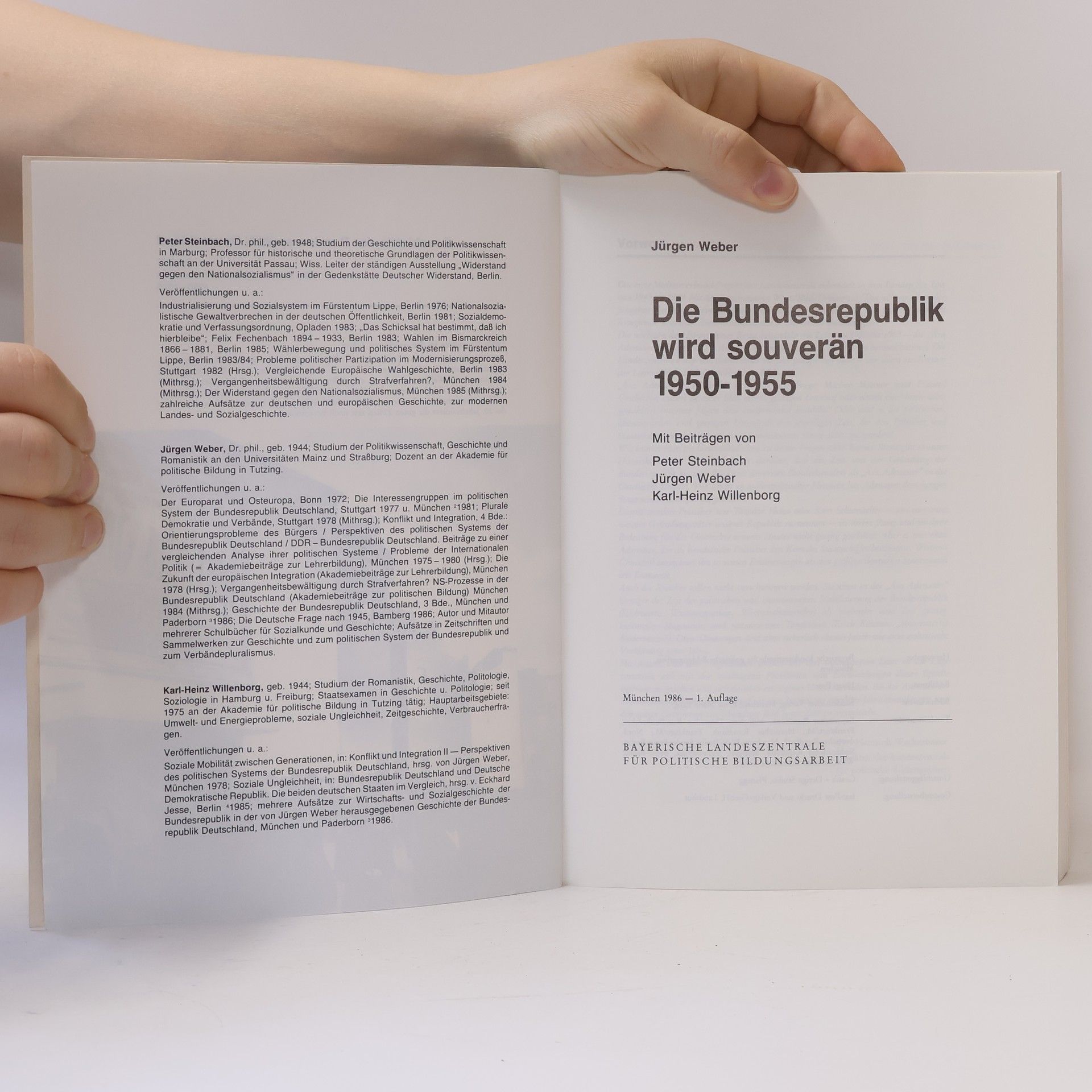 Jürgen Weber Die Bundesrepublik wird souverän 1950-55