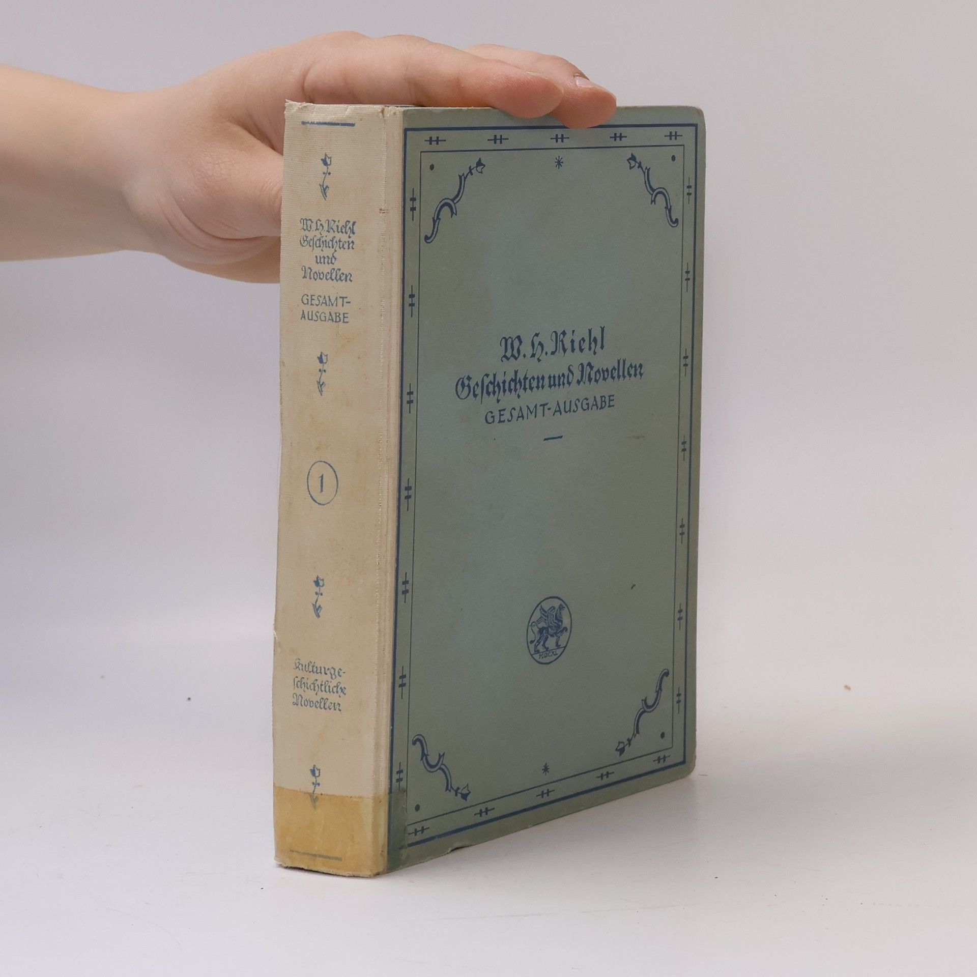 Wilhelm Heinrich Riehl Geschichten und Novellen 1