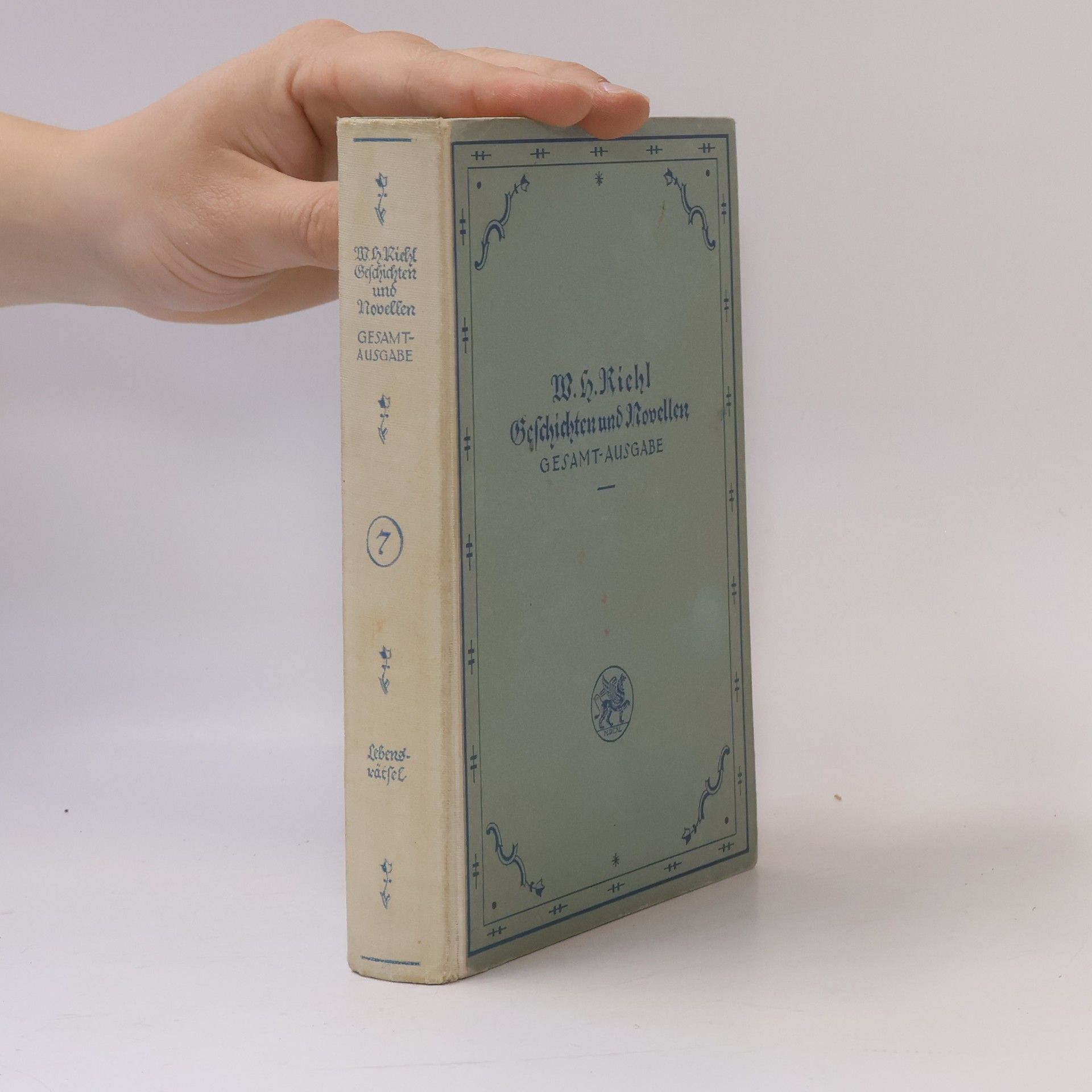 Wilhelm Heinrich Riehl Geschichten und Novellen 7