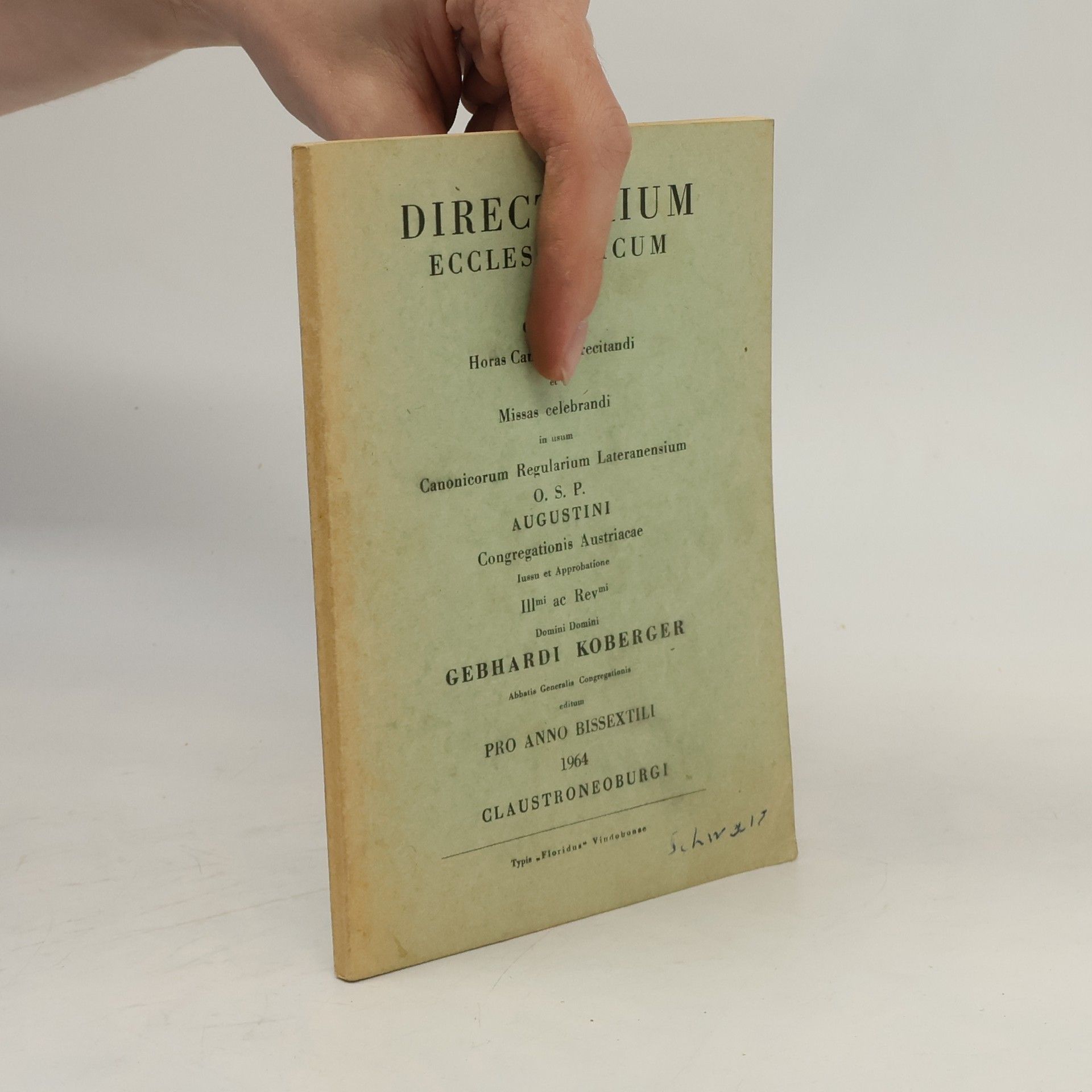 Kolektiv autorů Directorium ecclesiasticum seu Ordo divini officii recitandi