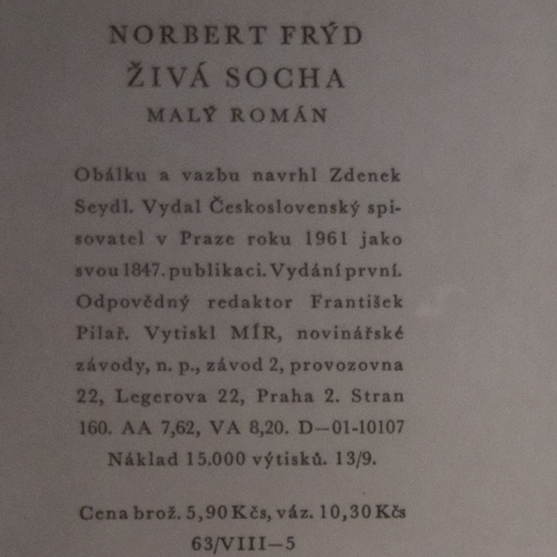 Norbert Frýd Živá socha