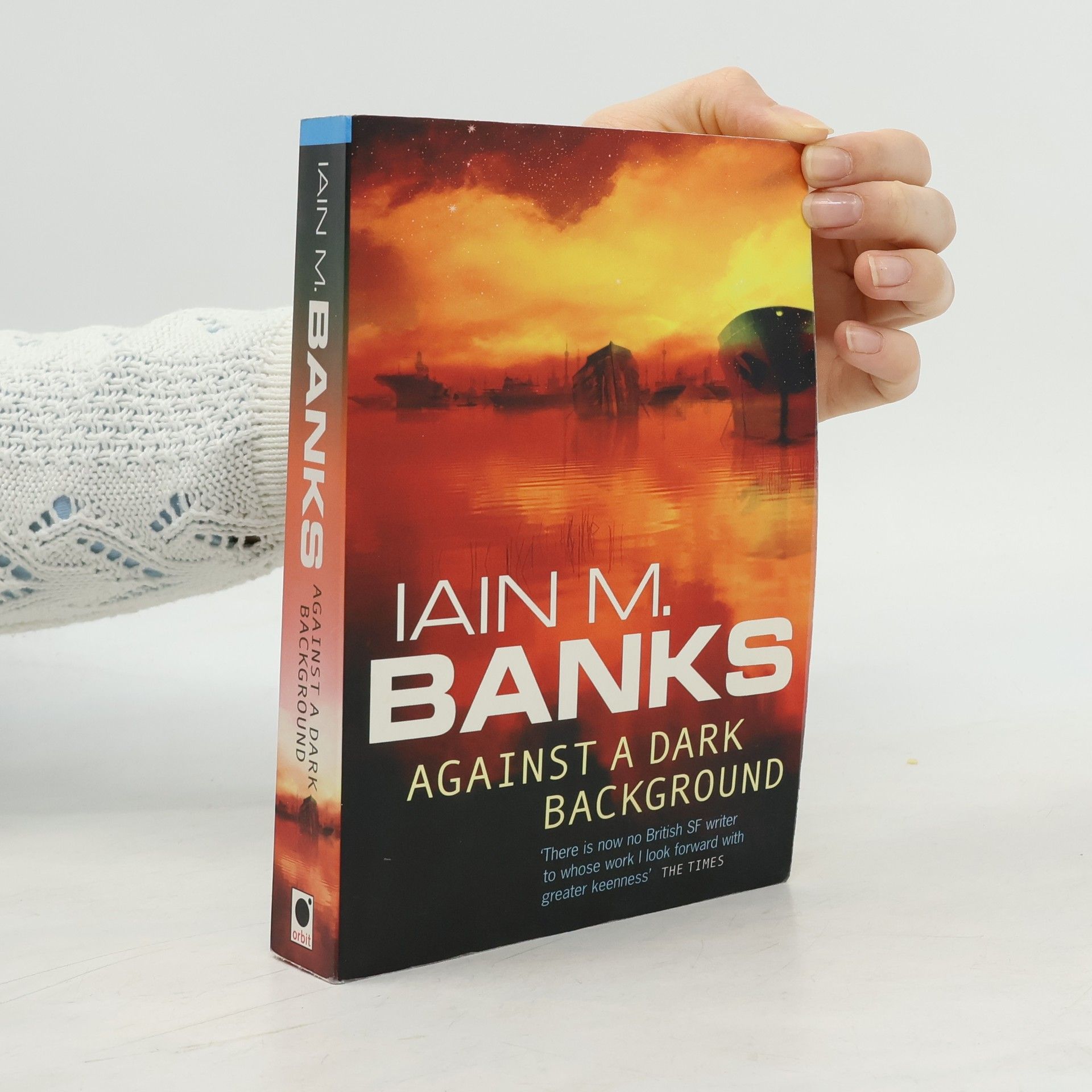 Iain Banks Against a dark background