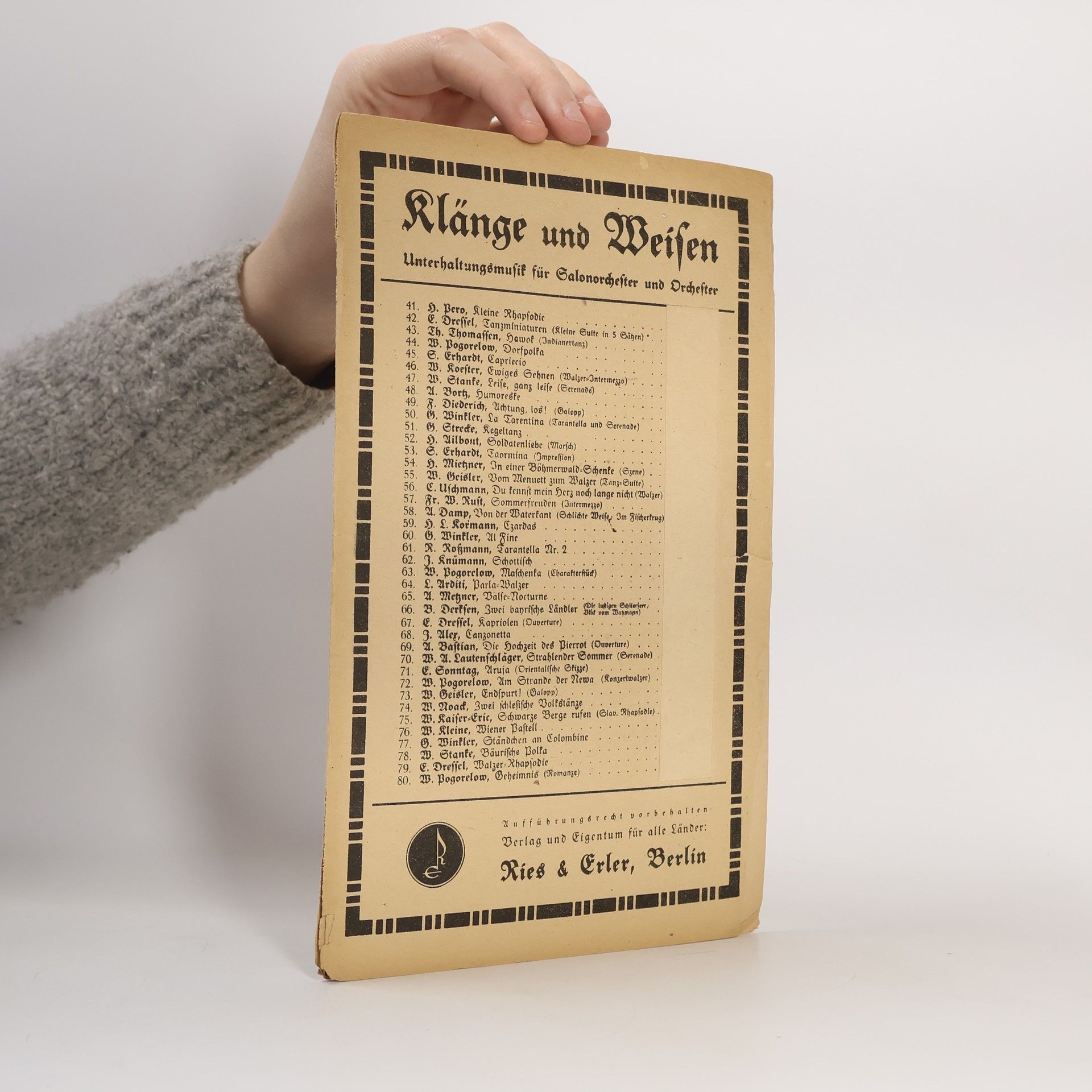 Autores varios Klänge und Weisen