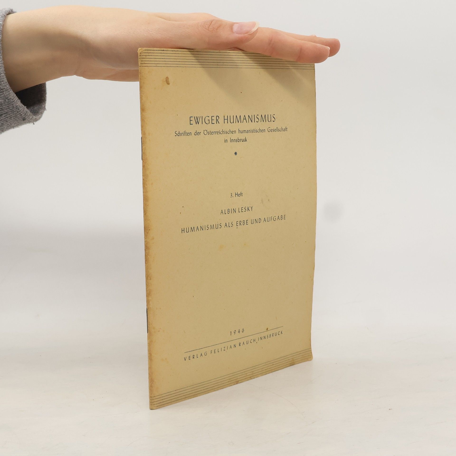 Humanismus als Erbe und Aufgabe