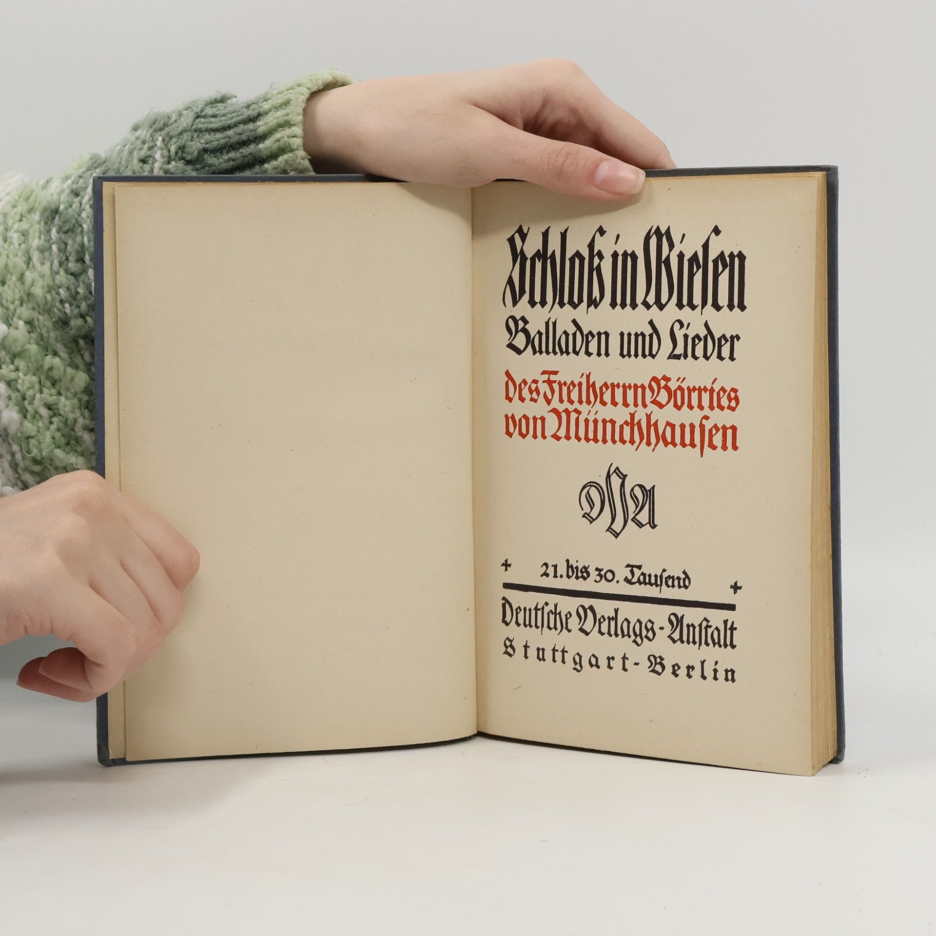 Baron Börries von Münchhausen Schloß in Bielen. Balladen und Lieder