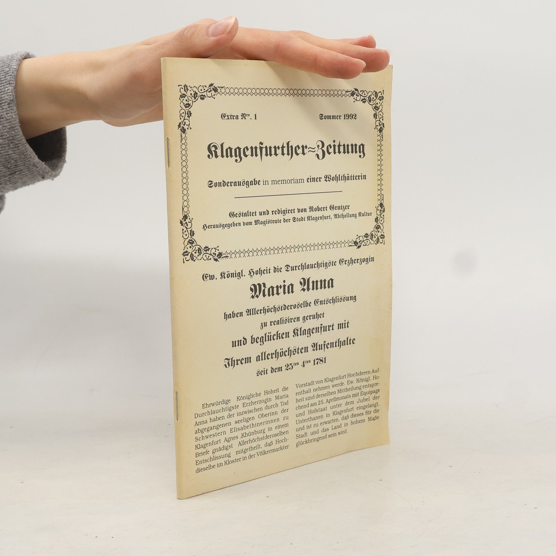 Kolektív autorov Klagenfurter Zeitung N. 1