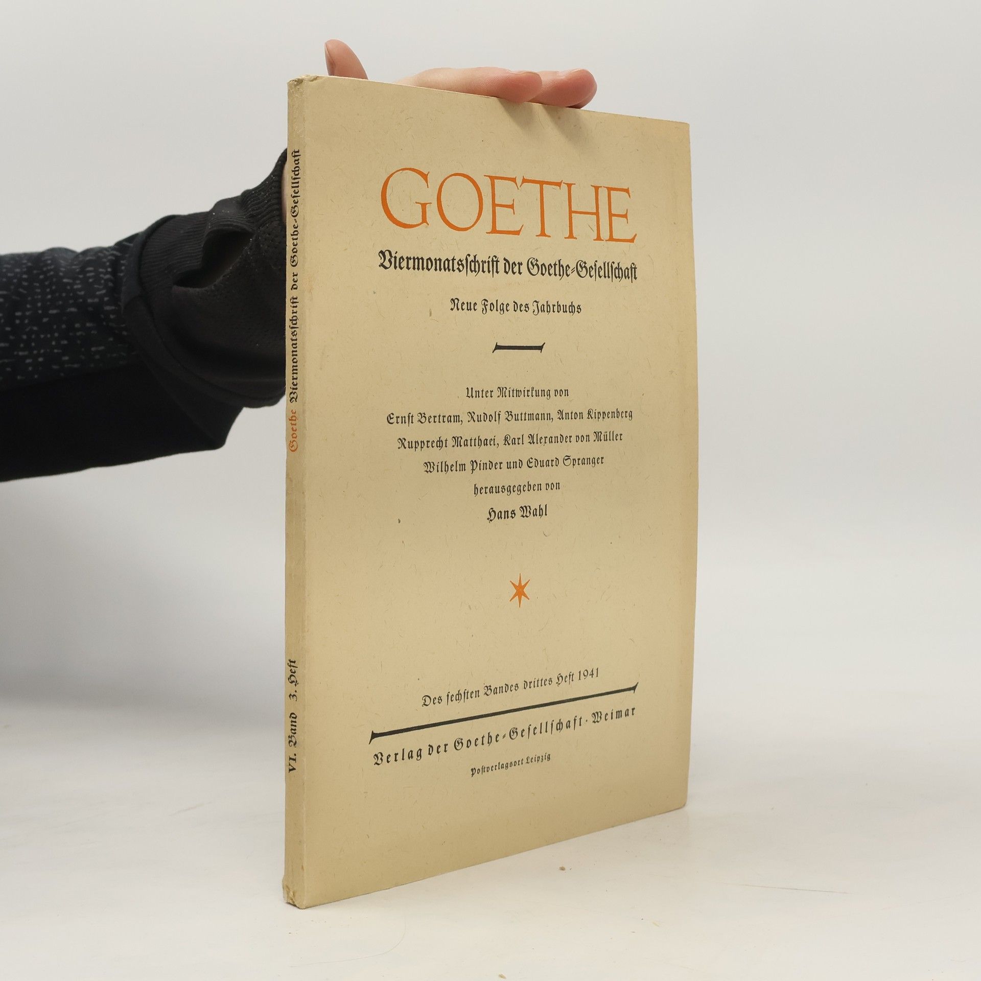 Goethe. Viermonatsschrift der Goethe-Gesellschaft