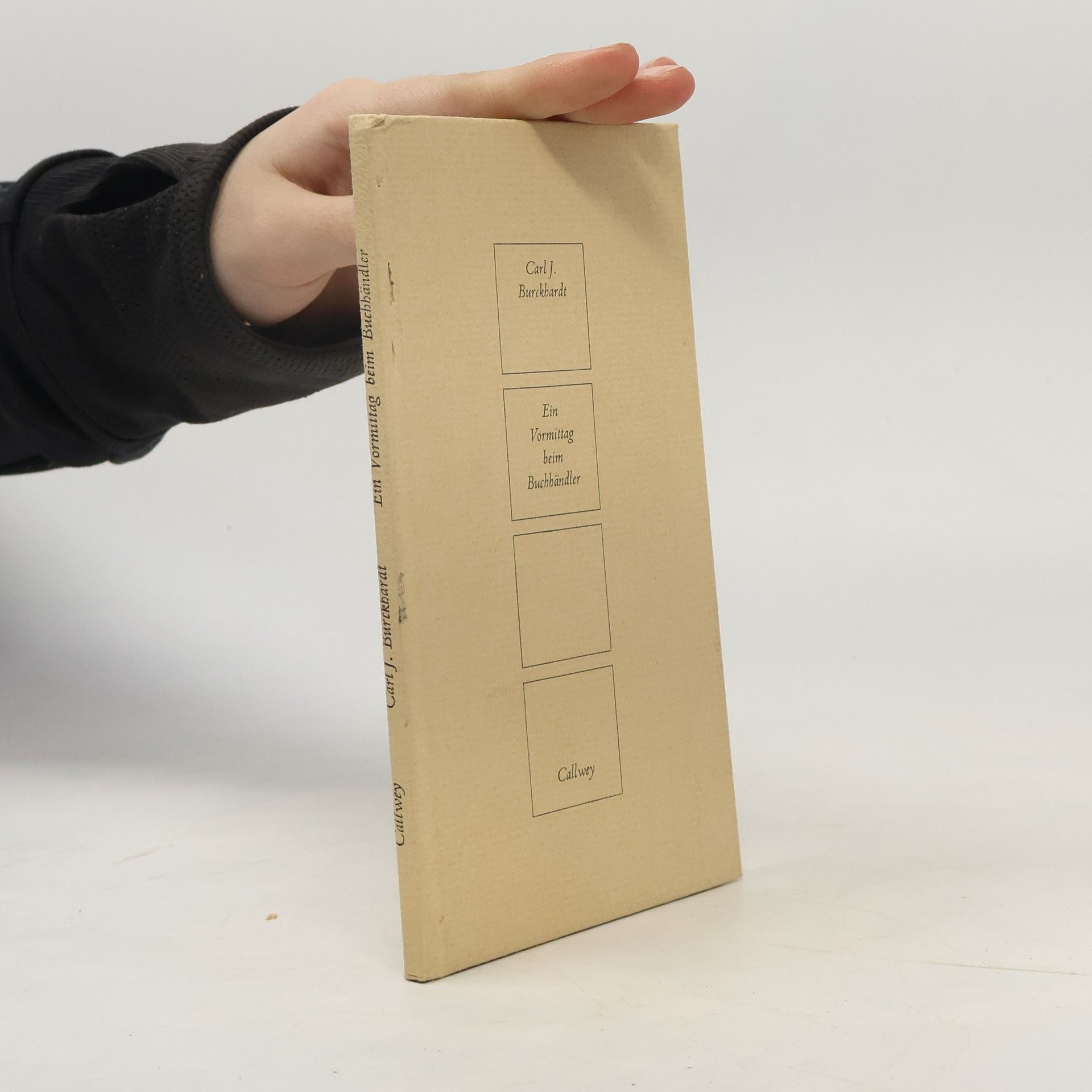 Carl Jacob Burckhardt Ein Vormittag beim Buchhändler