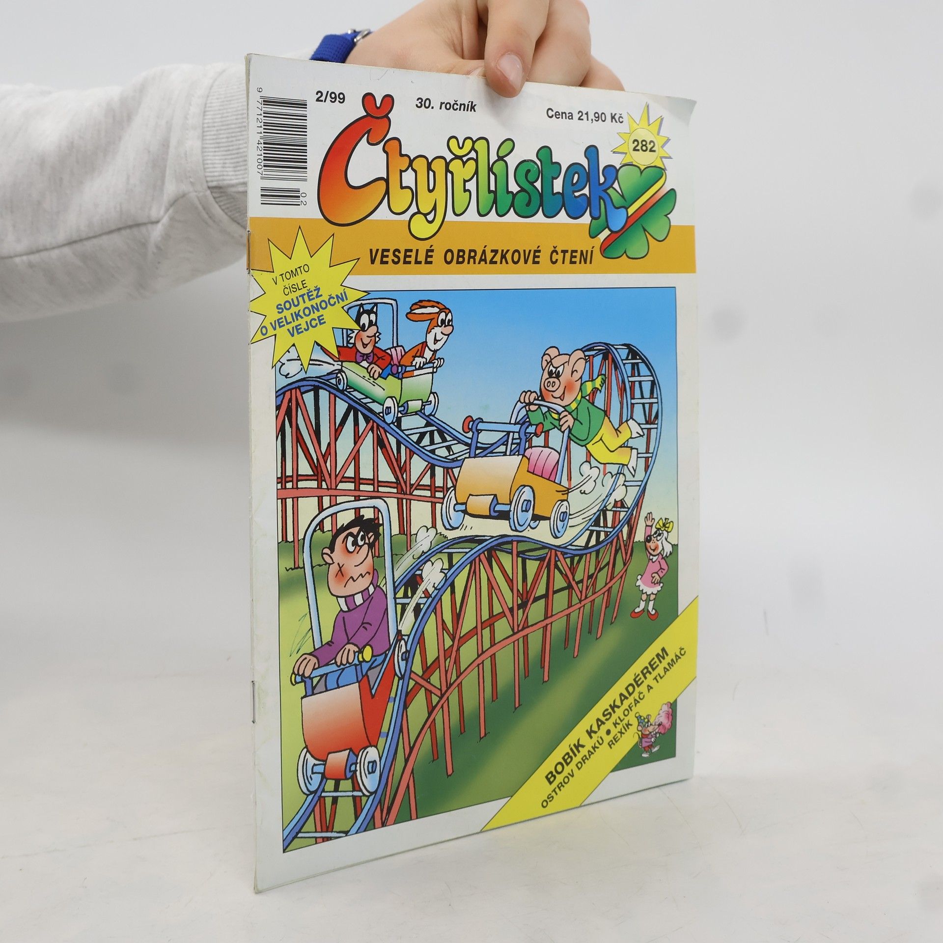 Jaroslav Němeček Čtyřlístek 282. 2/1999 Bobík Kaskadérem