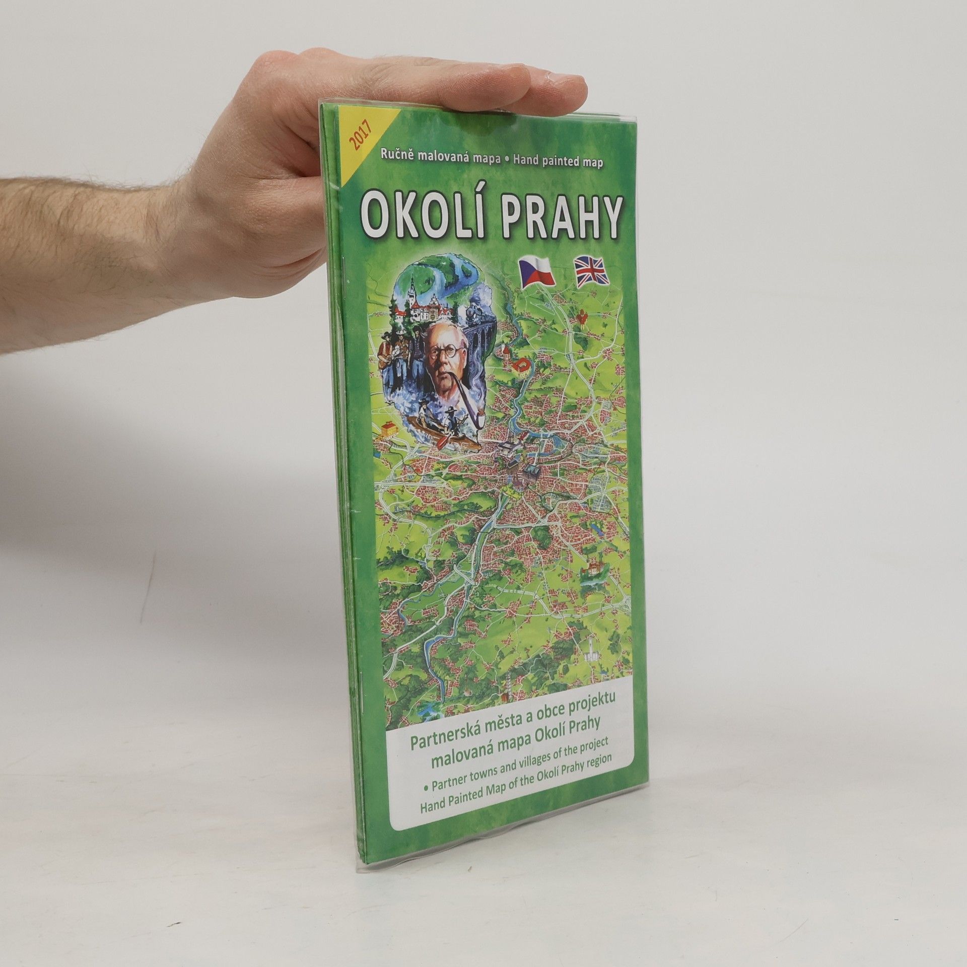 Miroslav Kapsdorfer Ručně malovaná mapa Okolí Prahy = Hand painted map Okolí Prahy