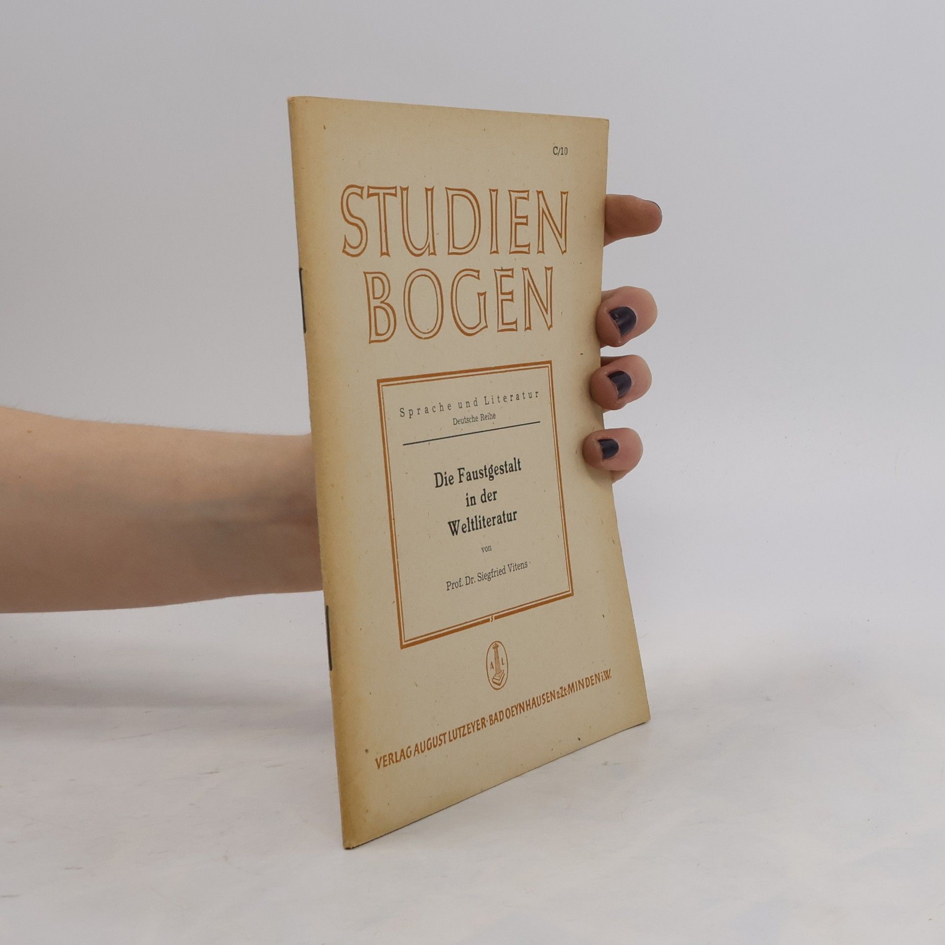 Siegfried Vitens Die Faustgestalt in der Weltliteratur