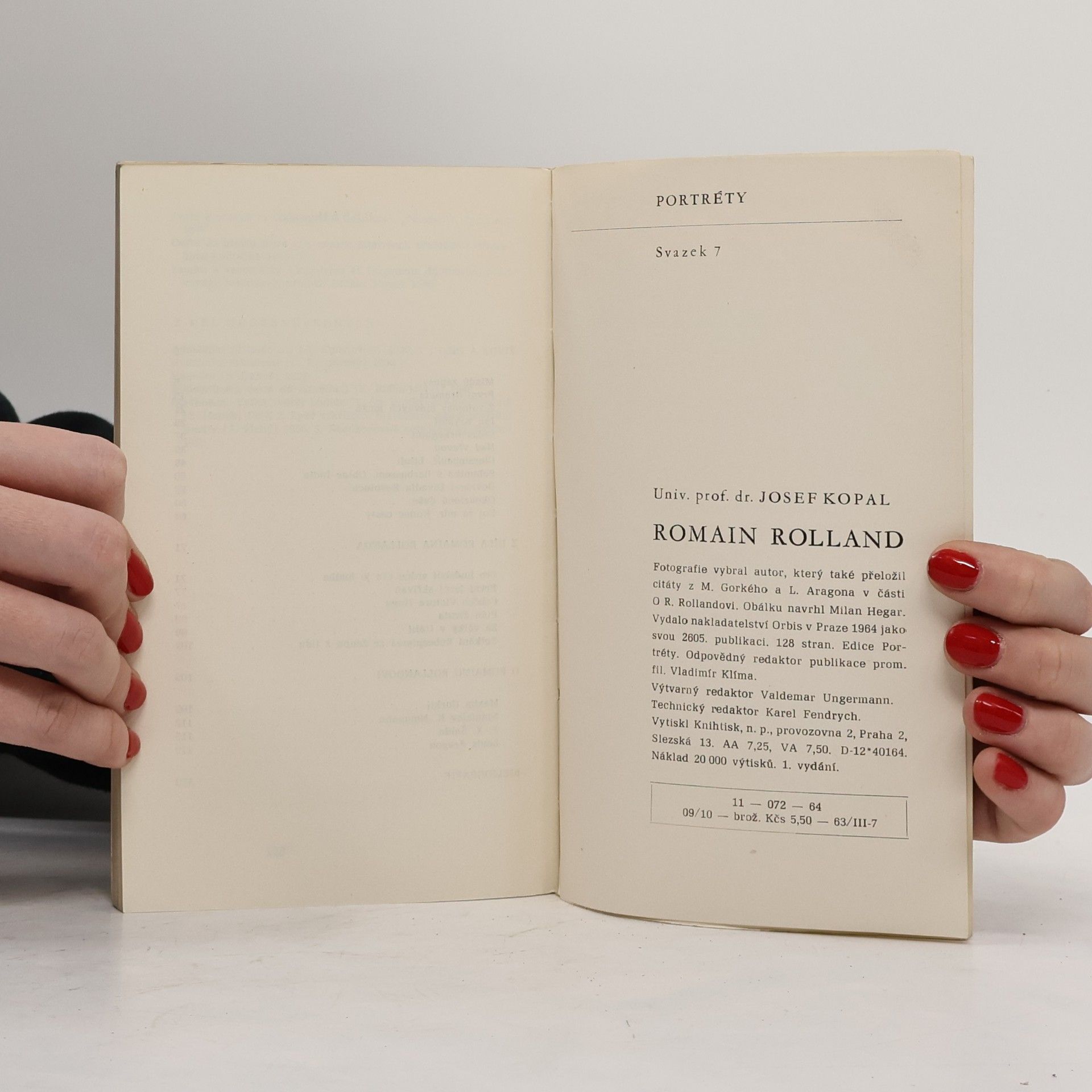 Josef Kopal Portréty. Romain Rolland